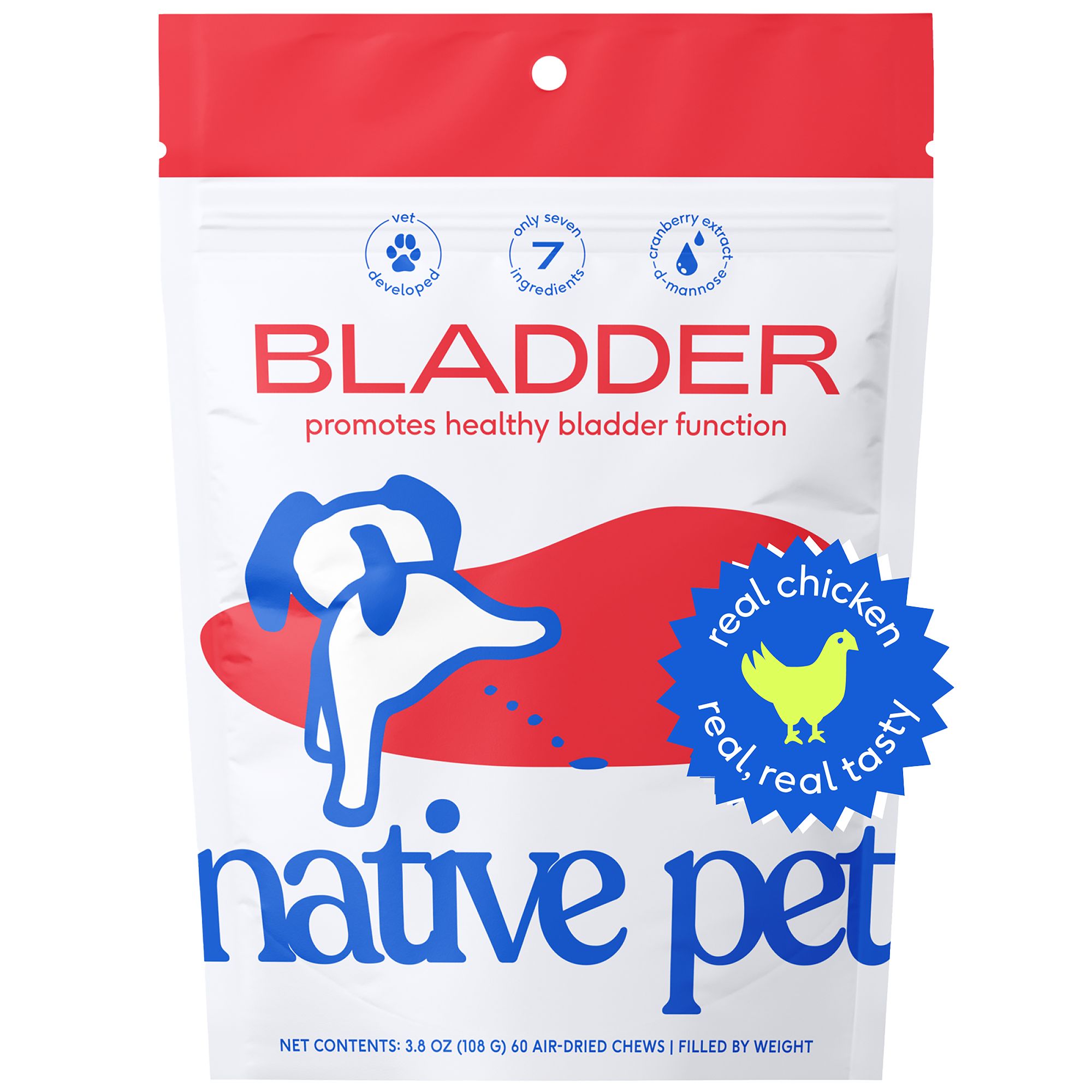 Native Pet Cranberry Bladder Chews Kidney and Urinary Supplement for Dogs, Size: 60 Count | PetSmart