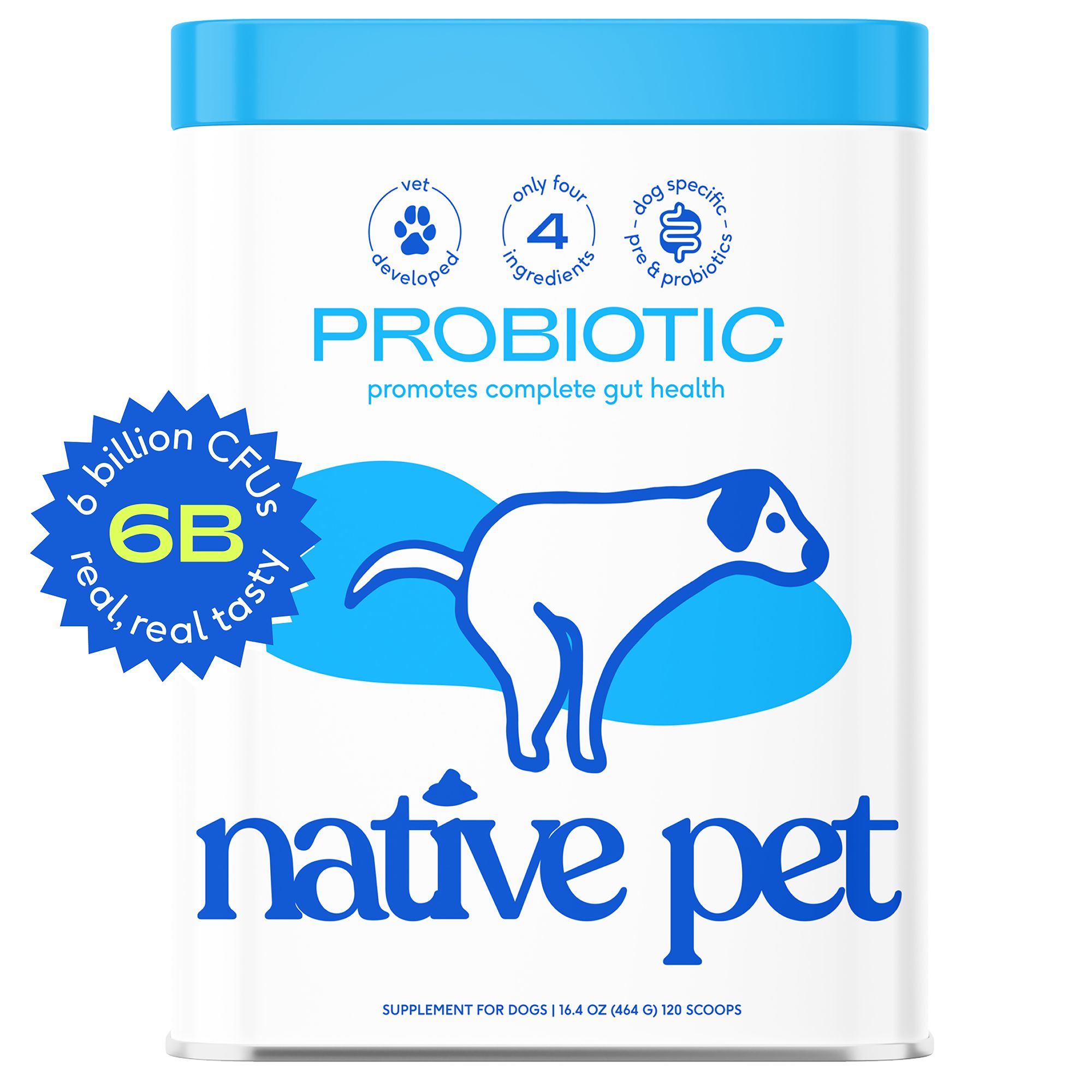 Native Pet Probiotic Powder Digestive Supplement for Dogs, Size: 16 oz | PetSmart