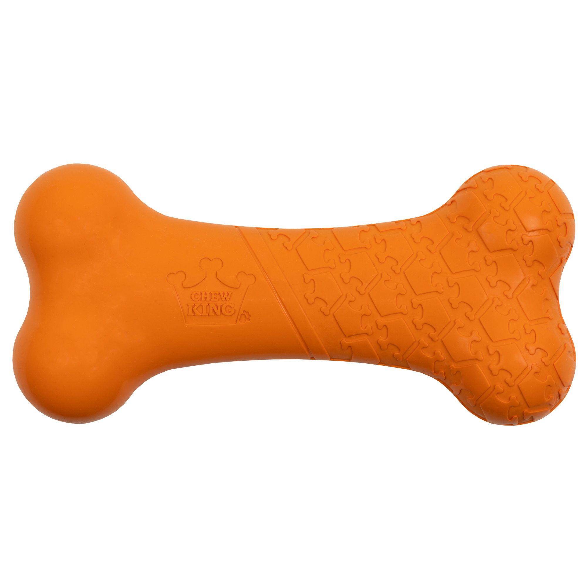Sport Pet Chew King Bacon Flavor Rubber Bone Dog Toy in Orange, Size: Large | PetSmart