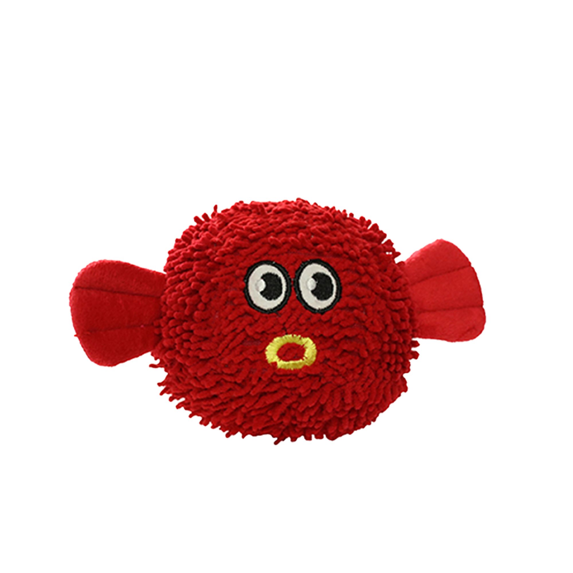 Mighty Dog Toys MIGHTY Microfiber Ball Med Blowfish Toy in Red, Size: Medium | PetSmart