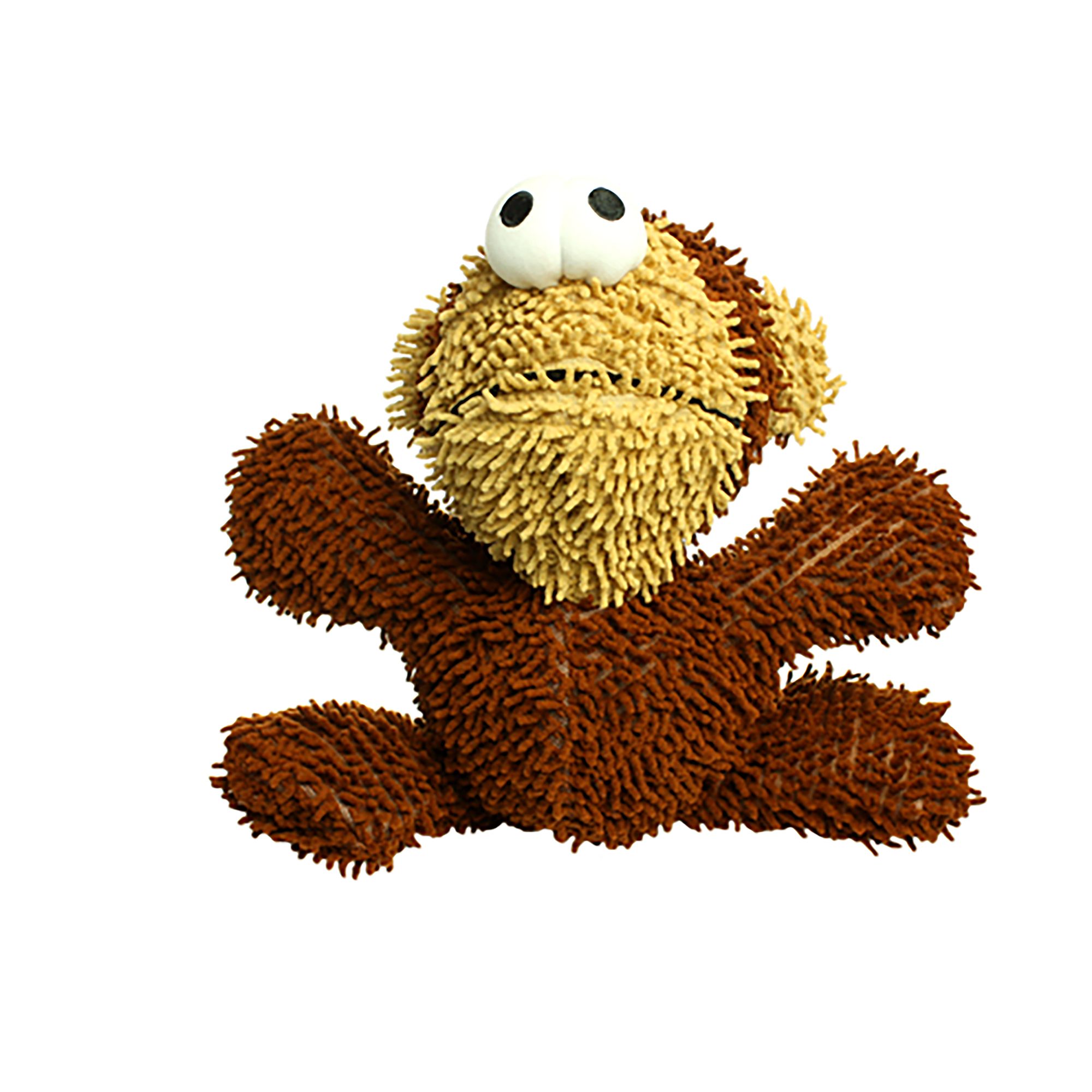 Mighty Dog Toys Microfiber Ball Monkey in Brown | PetSmart