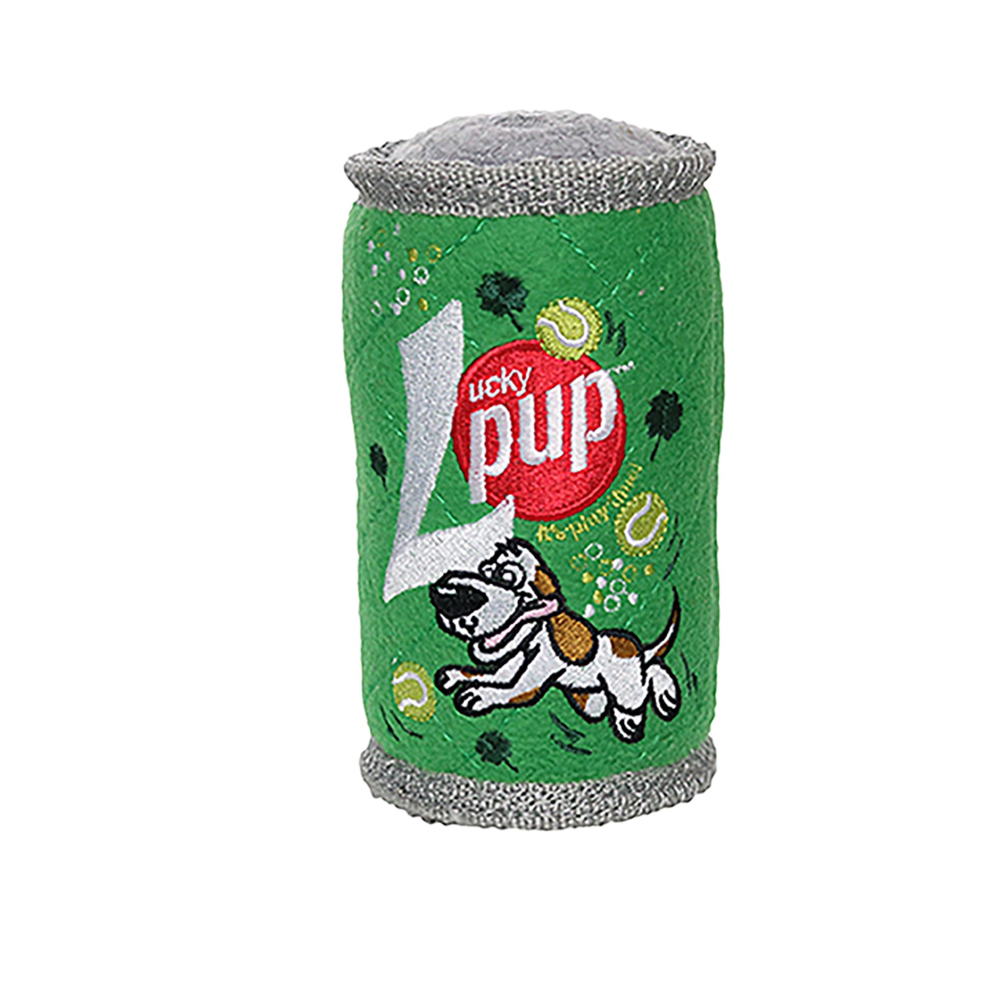 TUFFY Lucky Pup Soda Dog Toy in Green | PetSmart