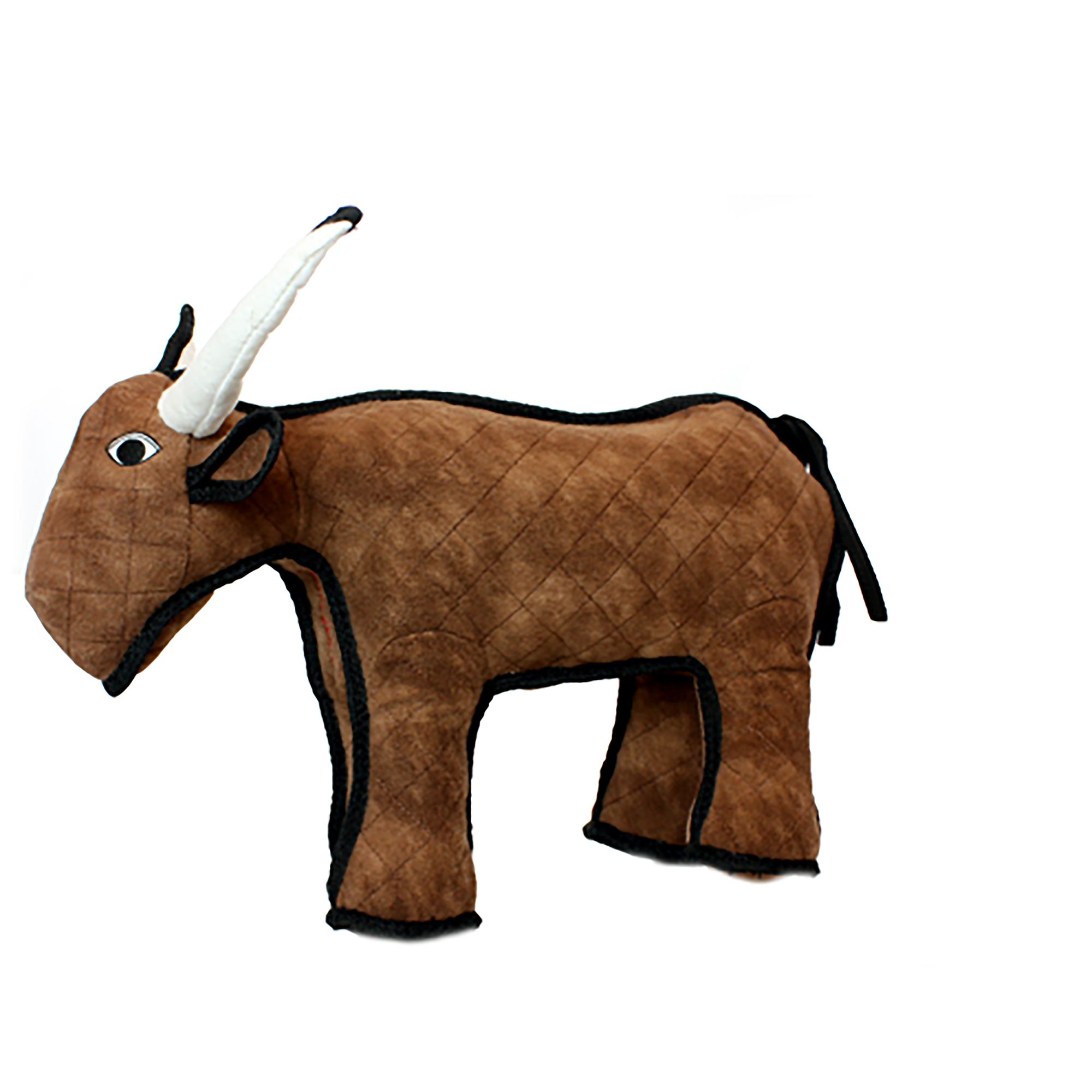 TUFFY Barnyard Themed Dog Toy- Bull in Brown | PetSmart