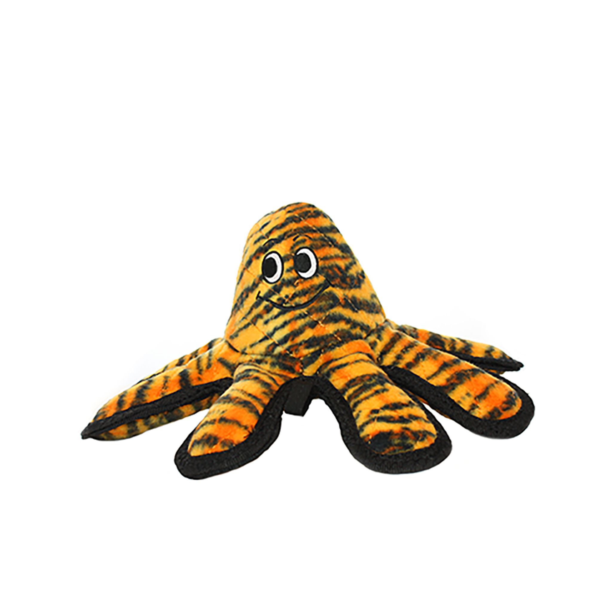 TUFFY Mega Small Octopus Tiger-Striped Dog Toy in Orange | PetSmart