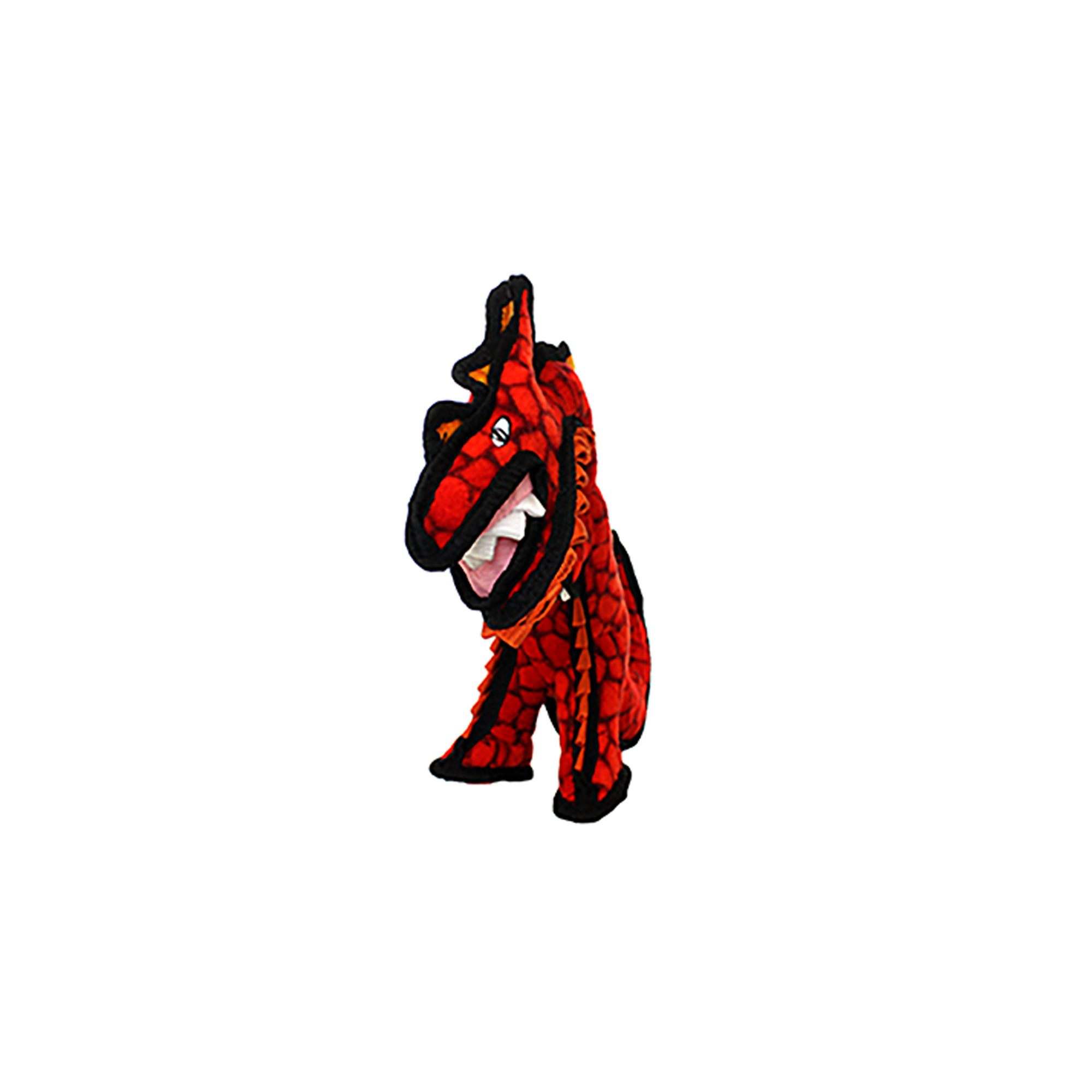 TUFFY JR Dinosaur Destructosaurus Dog Toy in Red | PetSmart