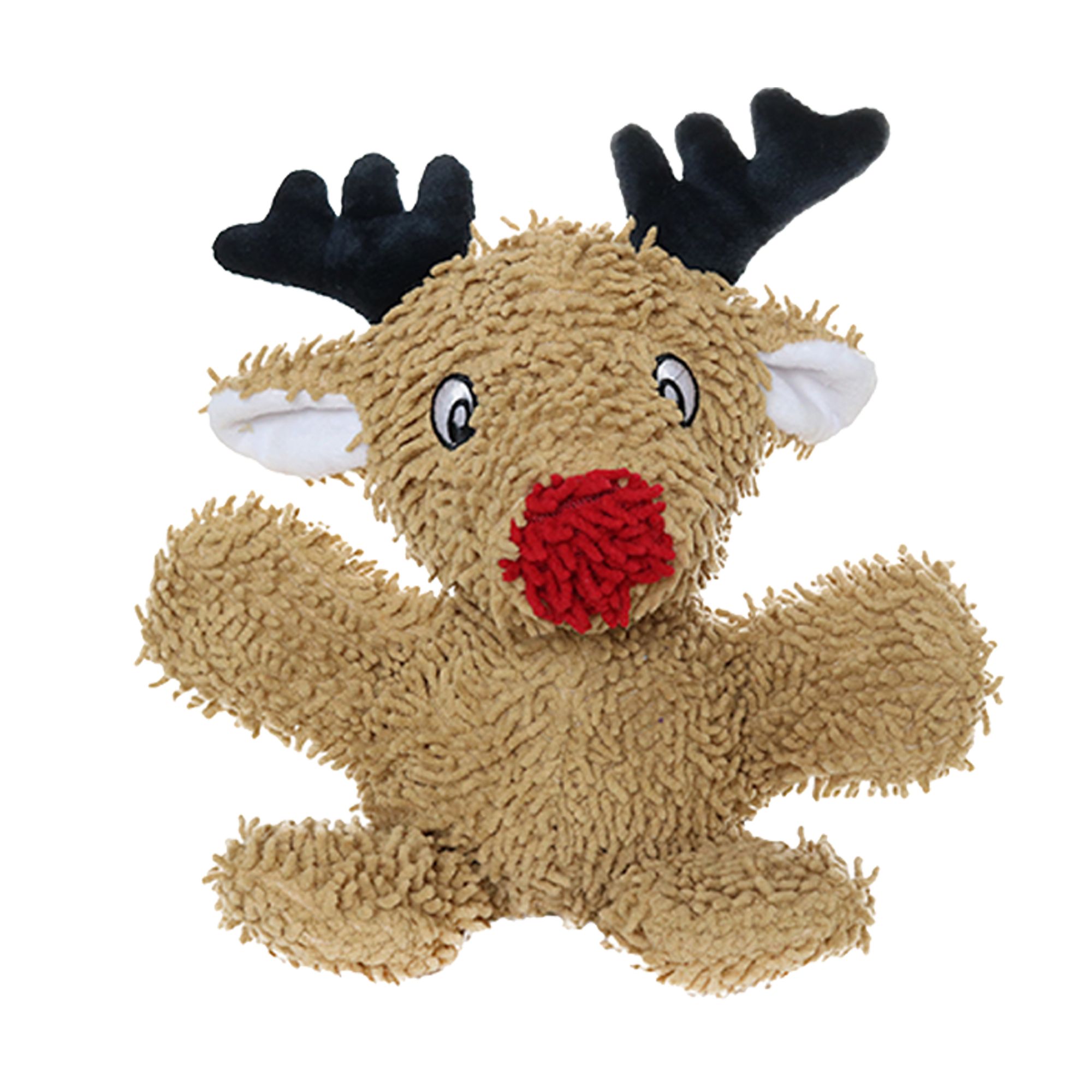 Mighty Dog Toys MIGHTY Microfiber Ball Med Reindeer Toy in Brown | PetSmart