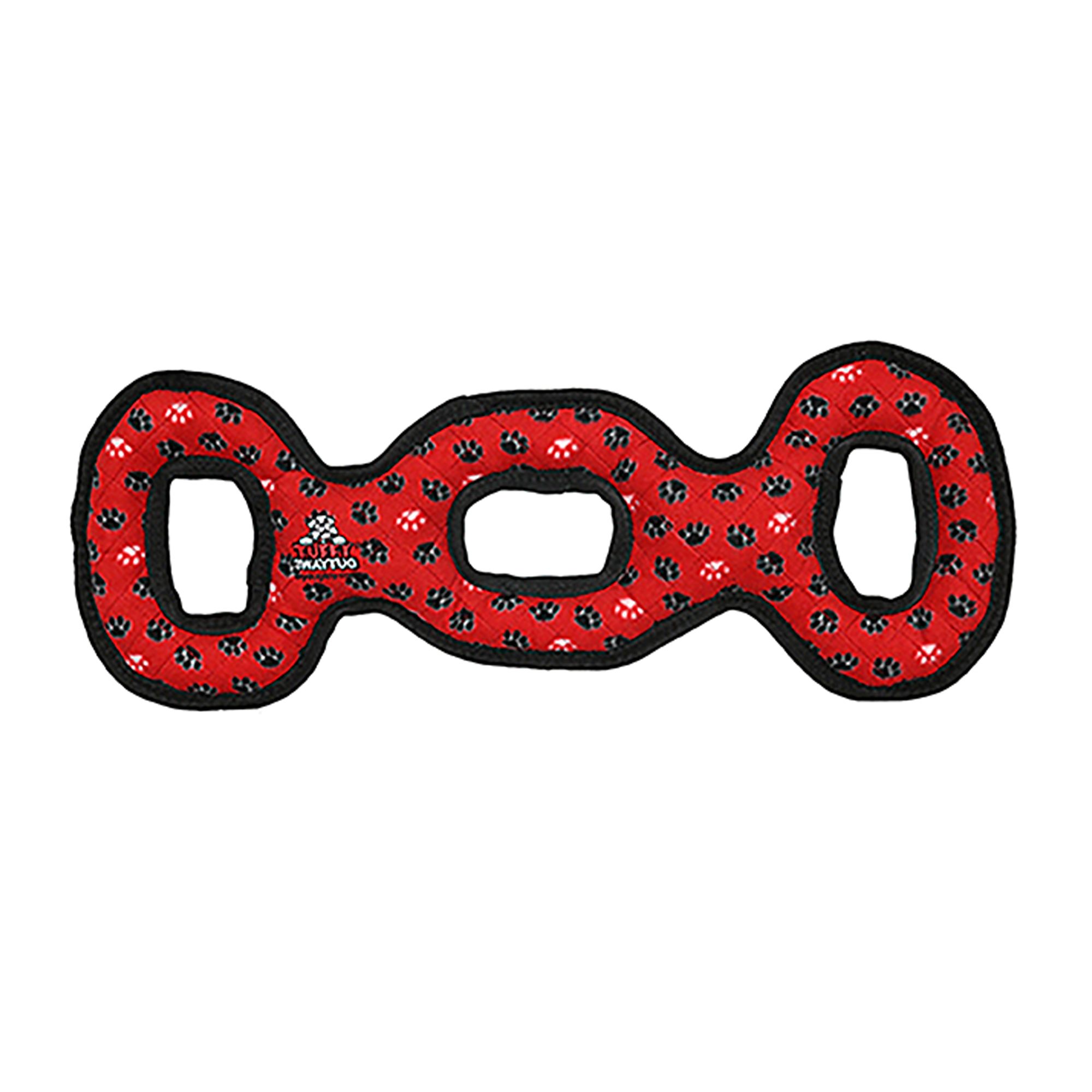 TUFFY Ultimate 3-Way Tug Red Paw Dog Toy | PetSmart