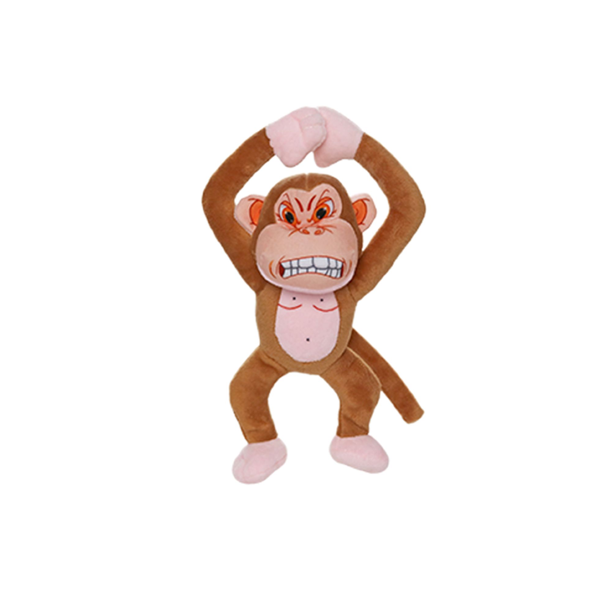 Mighty Dog Toys MIGHTY JR Angry Animals Monkey Toy in Brown | PetSmart