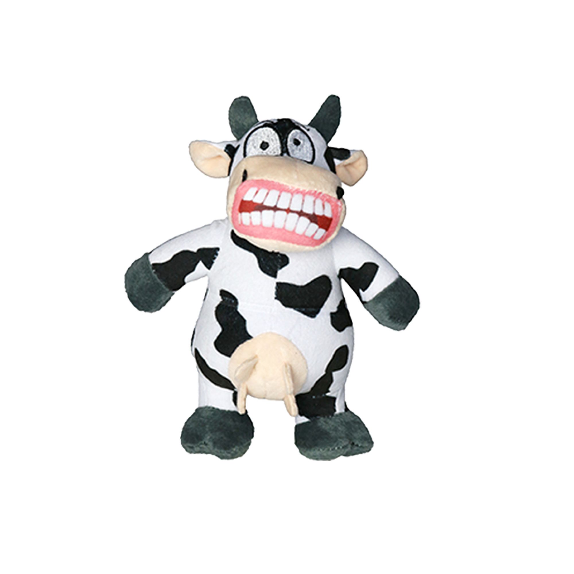 Mighty Dog Toys MIGHTY JR Angry Animals Cow Toy in White | PetSmart