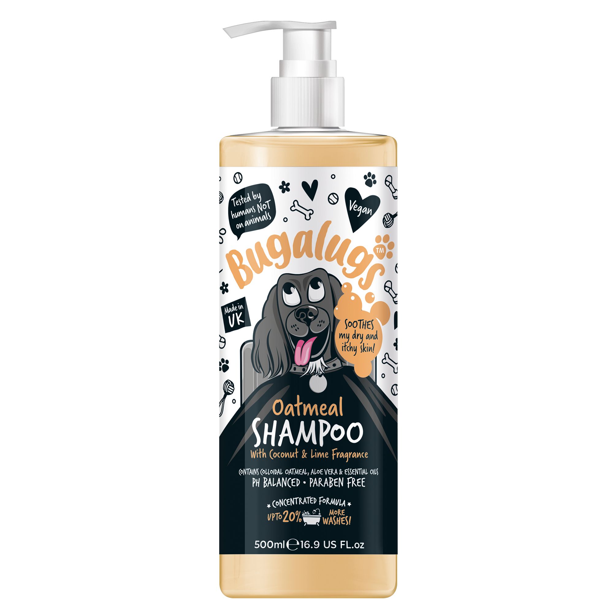 Bugalugs Oatmeal Dog Shampoo - Coconut & Lime 16.9 oz (16.9 Fl Oz)