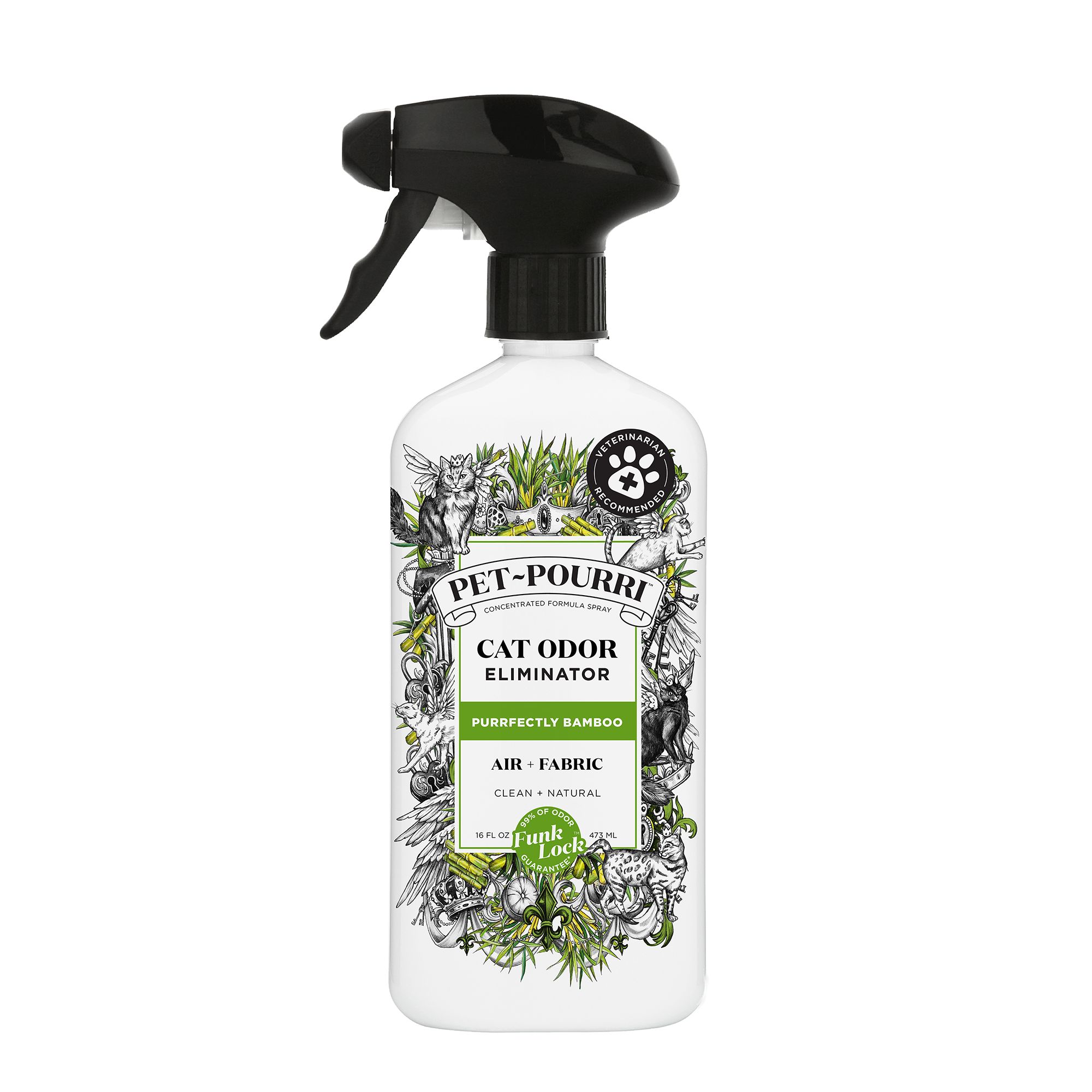 Pet-Pourri Cat Odor Eliminator Spray With Essential Oils, Vet Recommended, Size: 16 Fl oz | PetSmart