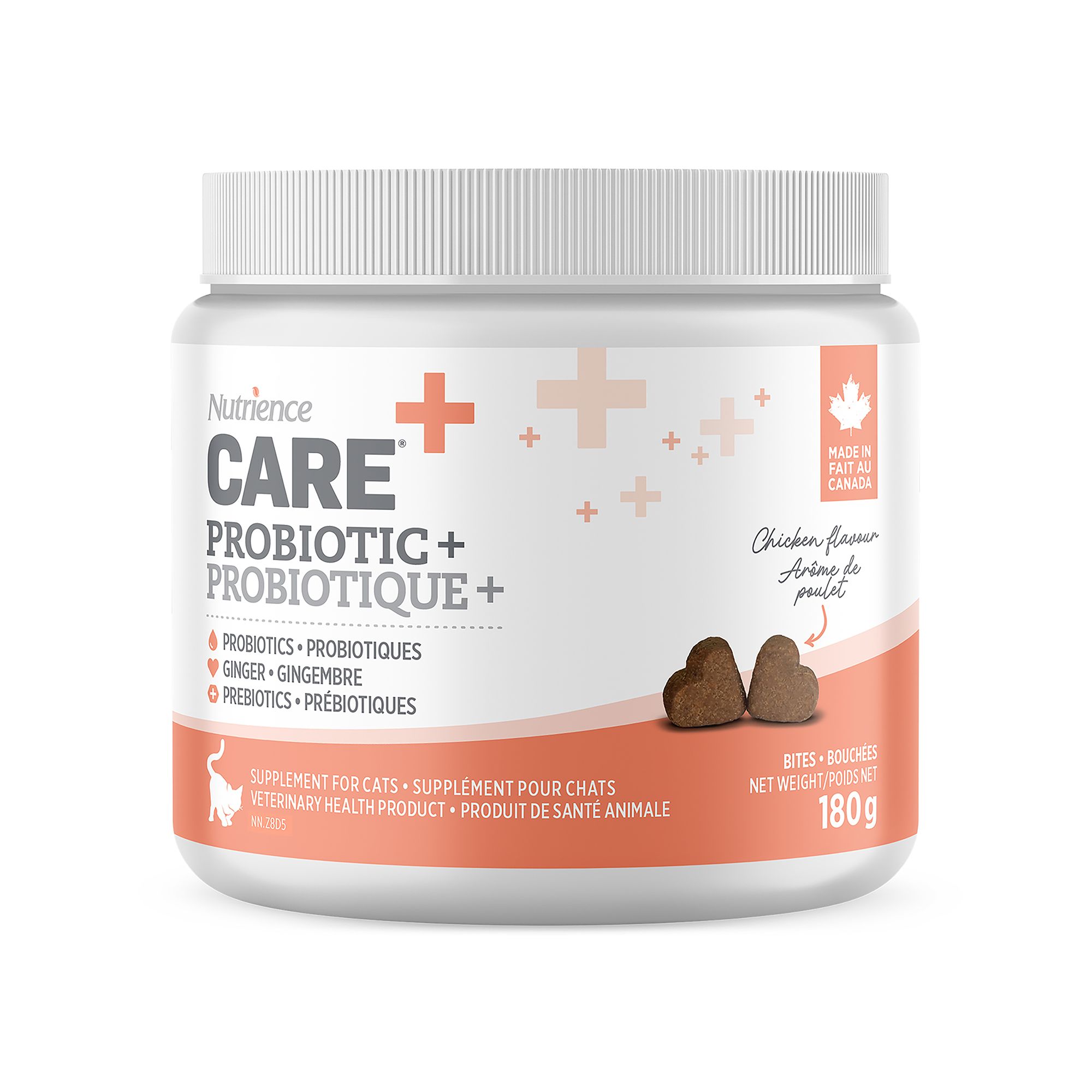 Nutrience Care® Probiotic+ Gastrointestinal Supplement Bites for Cats - Chicken, 180 g (180 g)