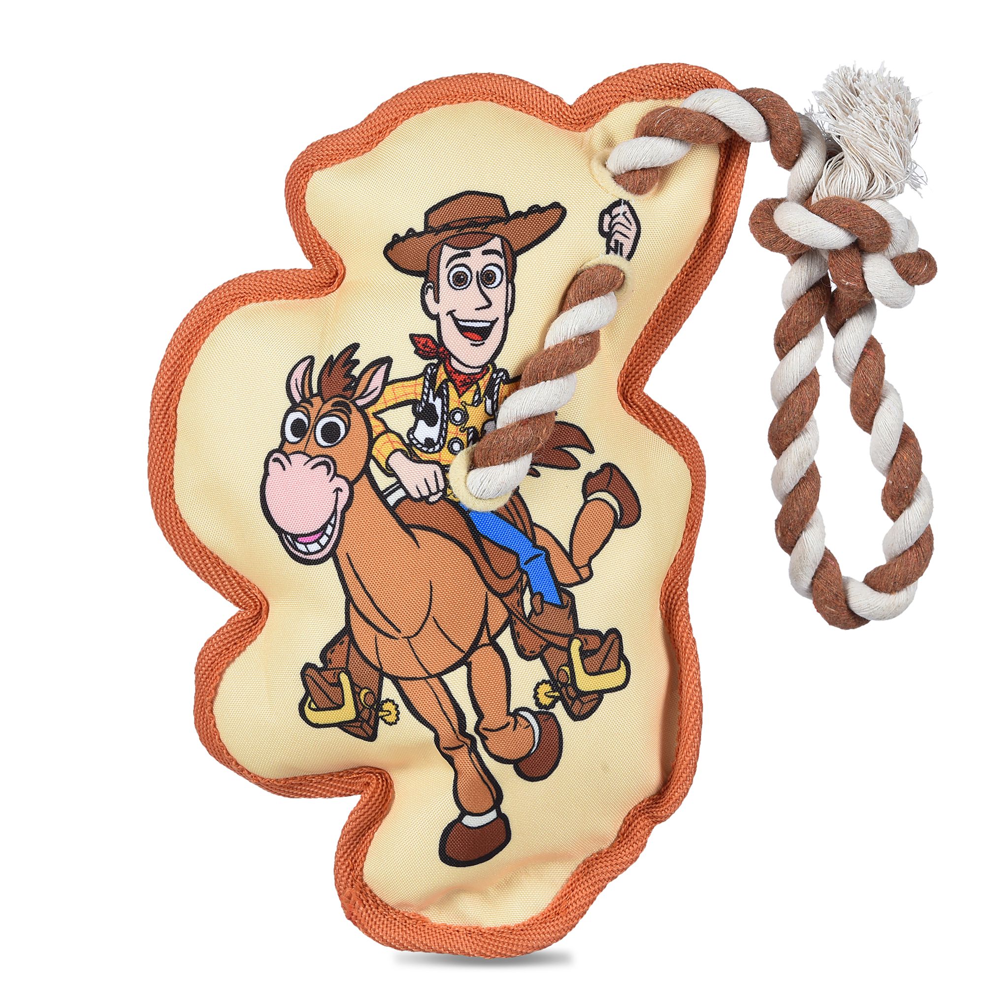 Licensed Brand Woody Stuffing-Free Lasso Rope Squeaker Crinkle Plush Dog Toy, Size: Large | PetSmart