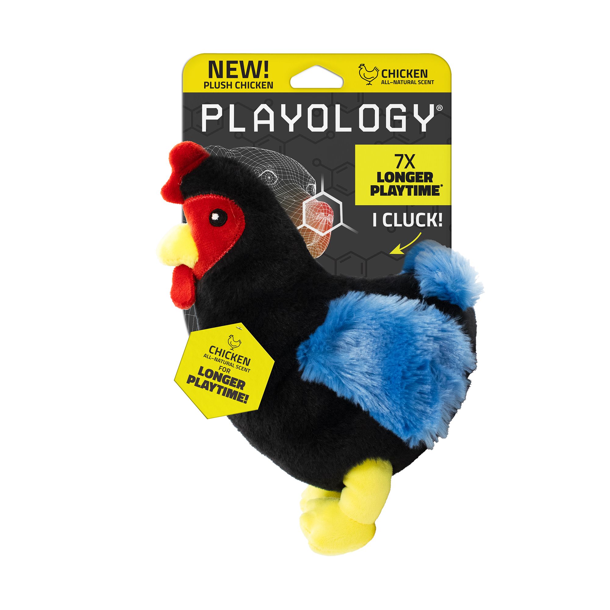 Playology Clucking Hen Chicken Scent Plush Dog Toy, Size: Medium | PetSmart