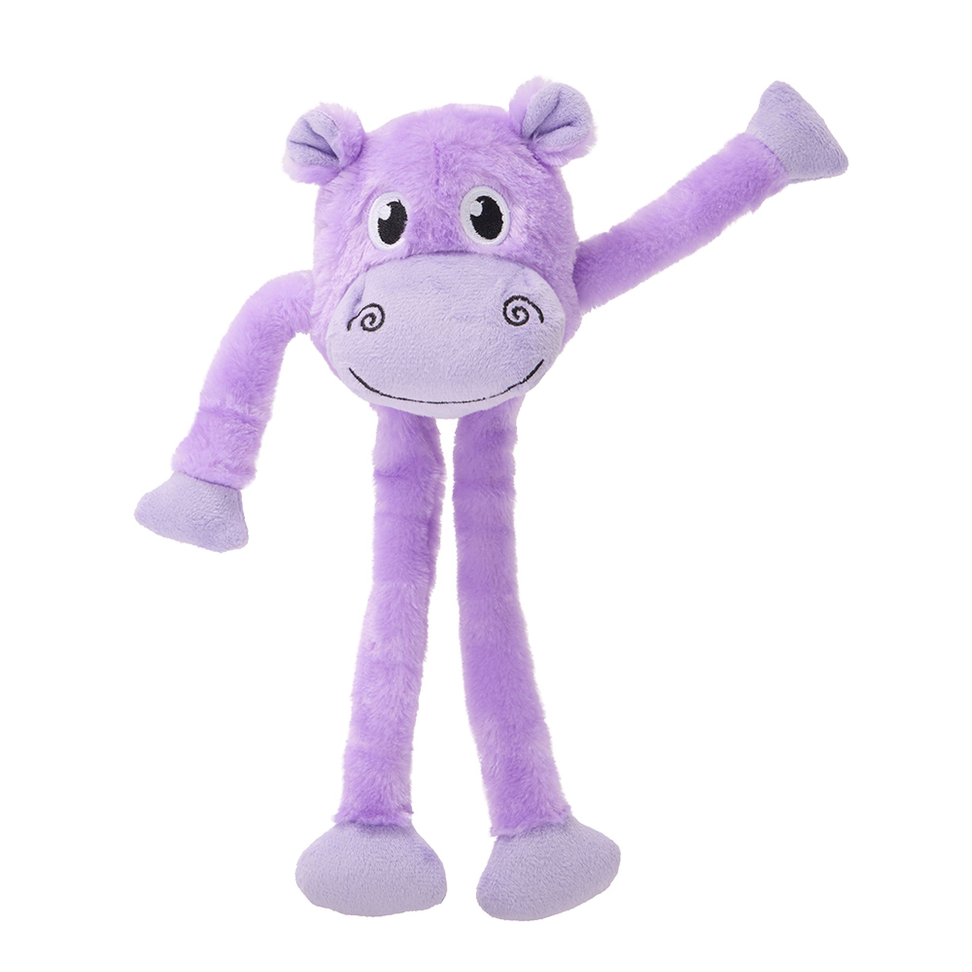 Joyhound Crazy Comfy Hippo Squeaker Tug Dog Toy in Purple, Size: Small | PetSmart