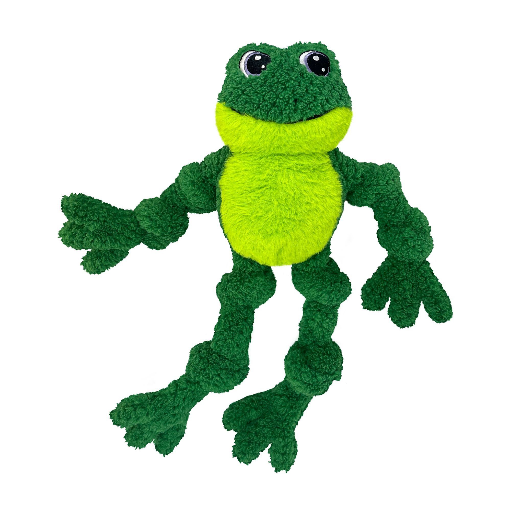 KONG Knots Frog Squeaker Dog Toy in Green, Size: Large | PetSmart