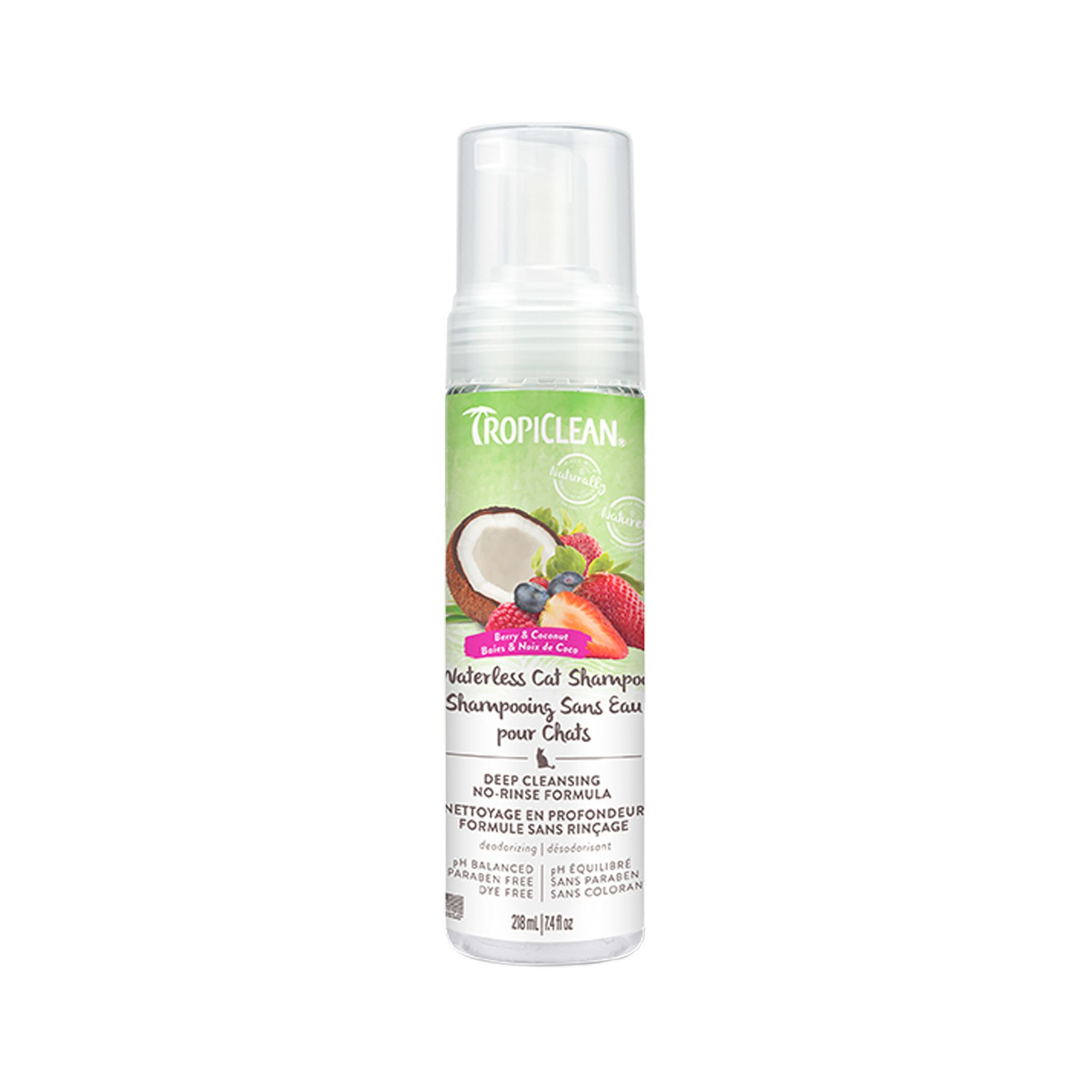TropiClean Deep Cleansing Waterless Cat Shampoo (7.4 Oz)