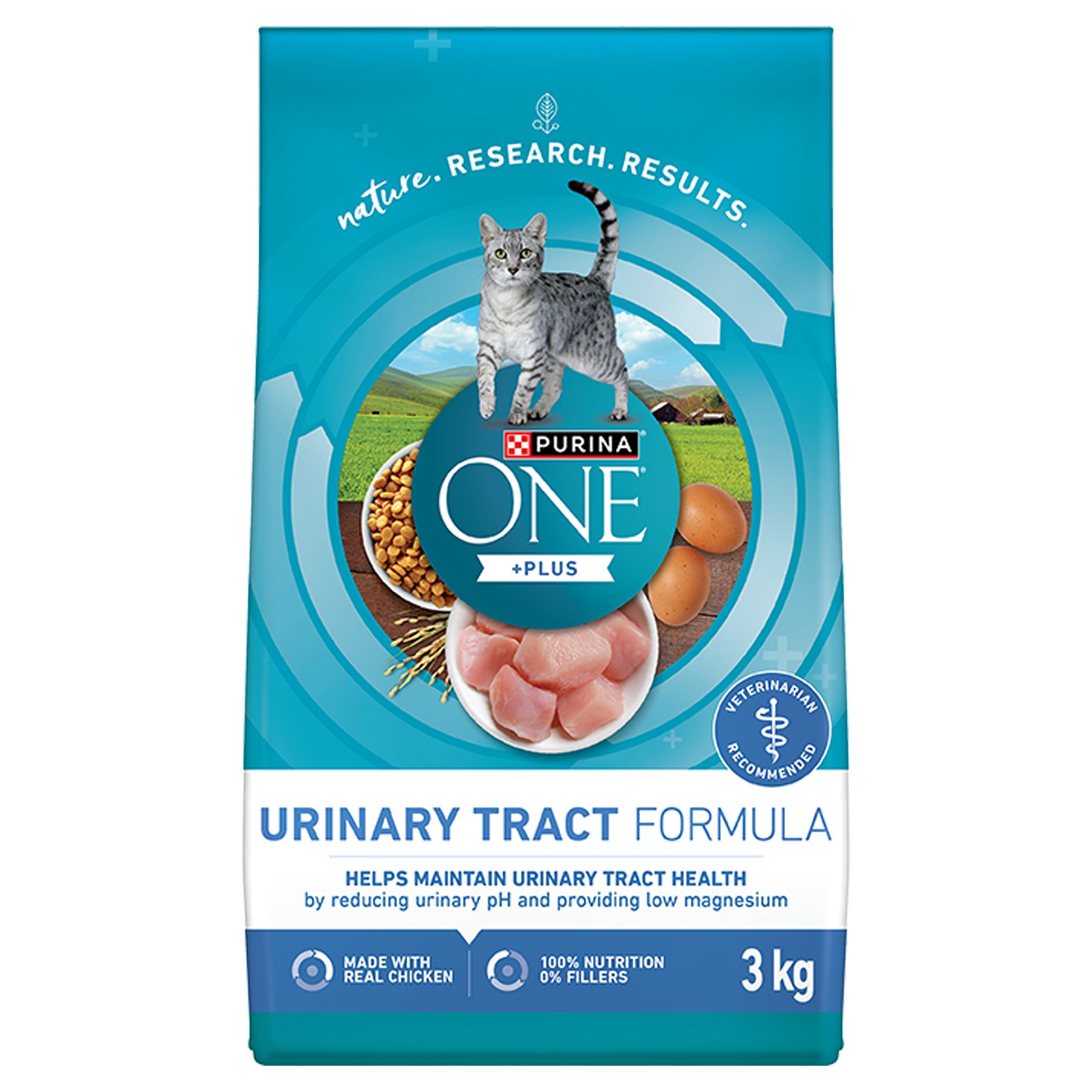 Purina ONE +Plus Urinary Tract Formula Dry Cat Food - Chicken (3 kg)