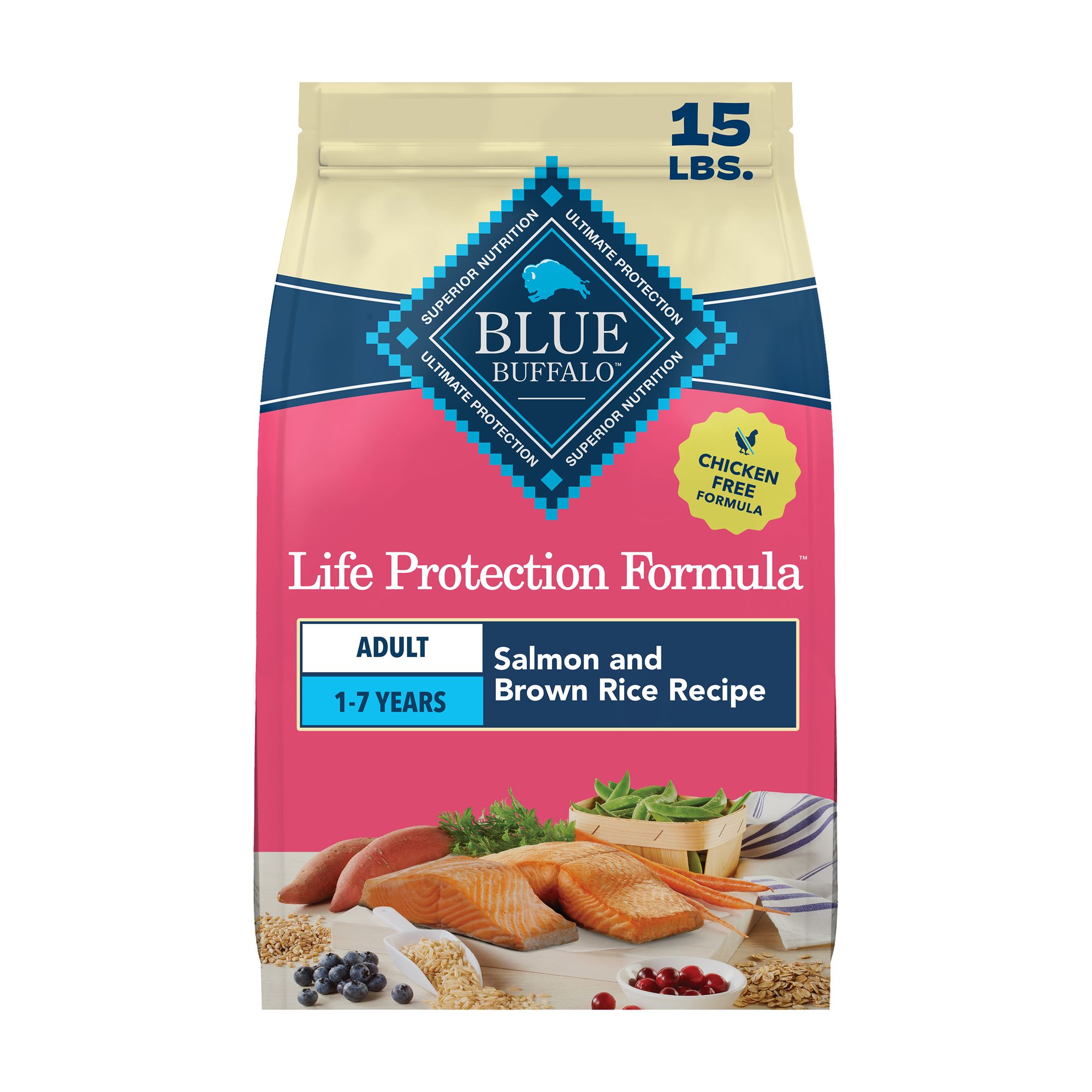 Blue Buffalo Life Protection Formula Adult Dry Dog Food - Salmon and Rice, Size: 15 lb | PetSmart