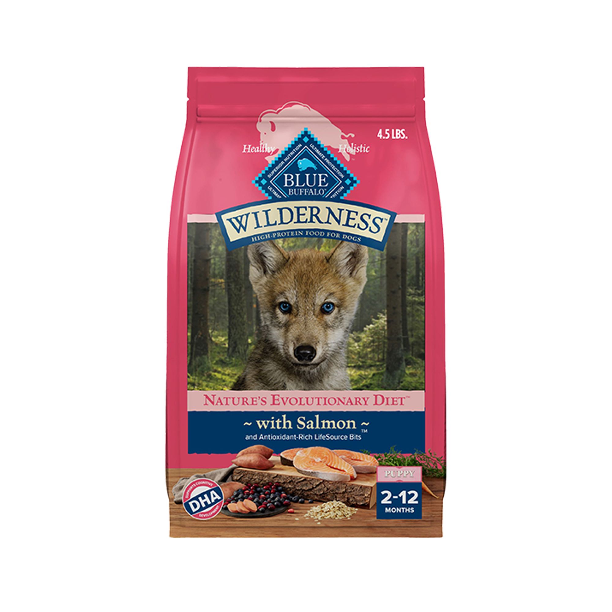Blue Buffalo Wilderness Nature's Evolutionary Diet Puppy Dry Dog Food - Salmon, Size: 4.5 lb | PetSmart