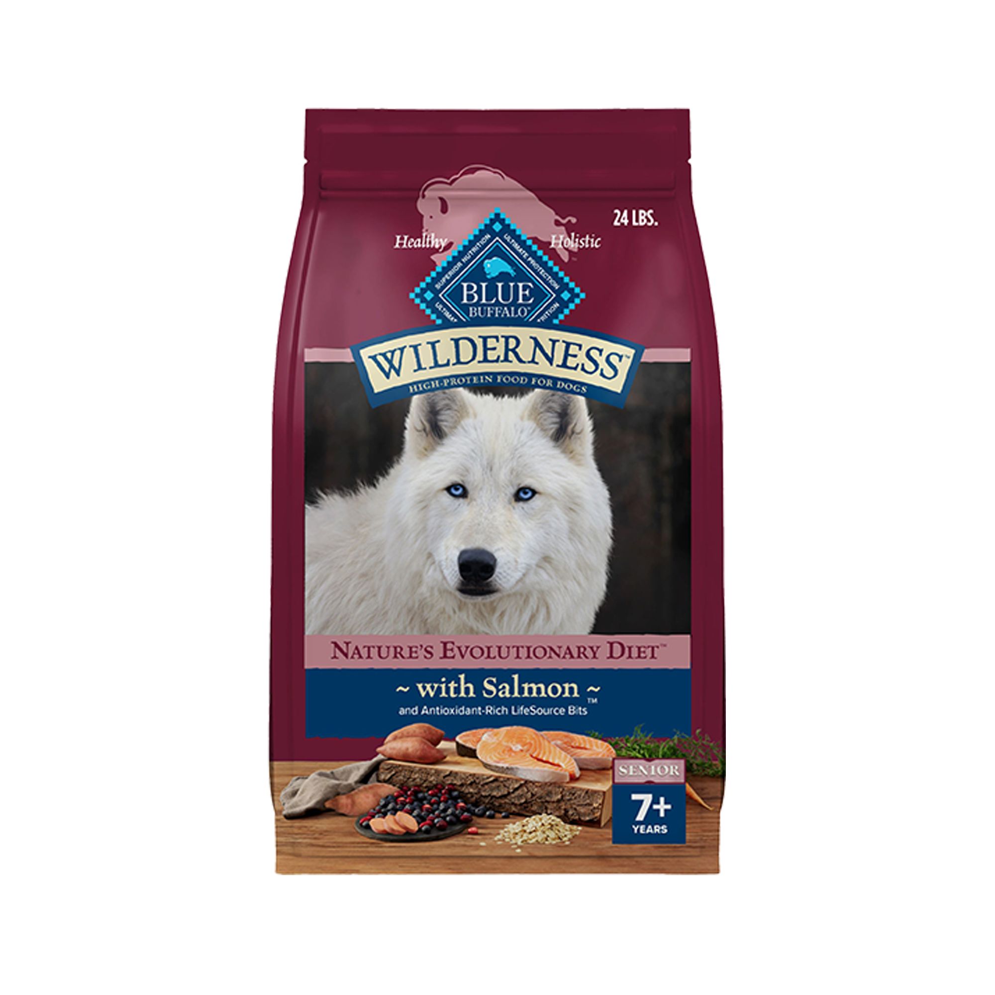 Blue Buffalo Wilderness Nature's Evolutionary Diet Senior Dry Dog Food - Salmon, Size: 24 lb | PetSmart