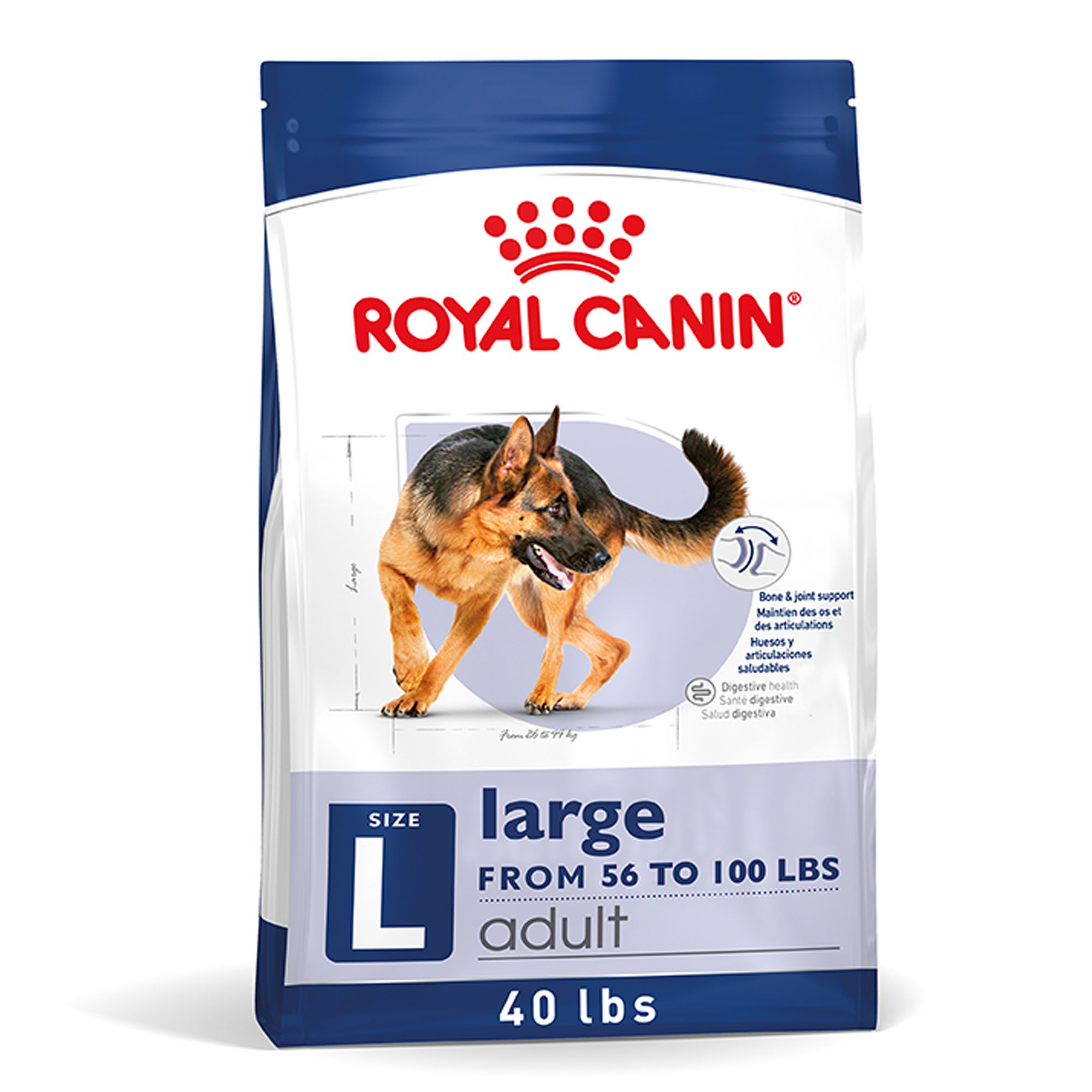 Royal Canin Size Health Nutrition Large Breed Adult Dry Dog Food, Size: 40 lb | PetSmart Brown