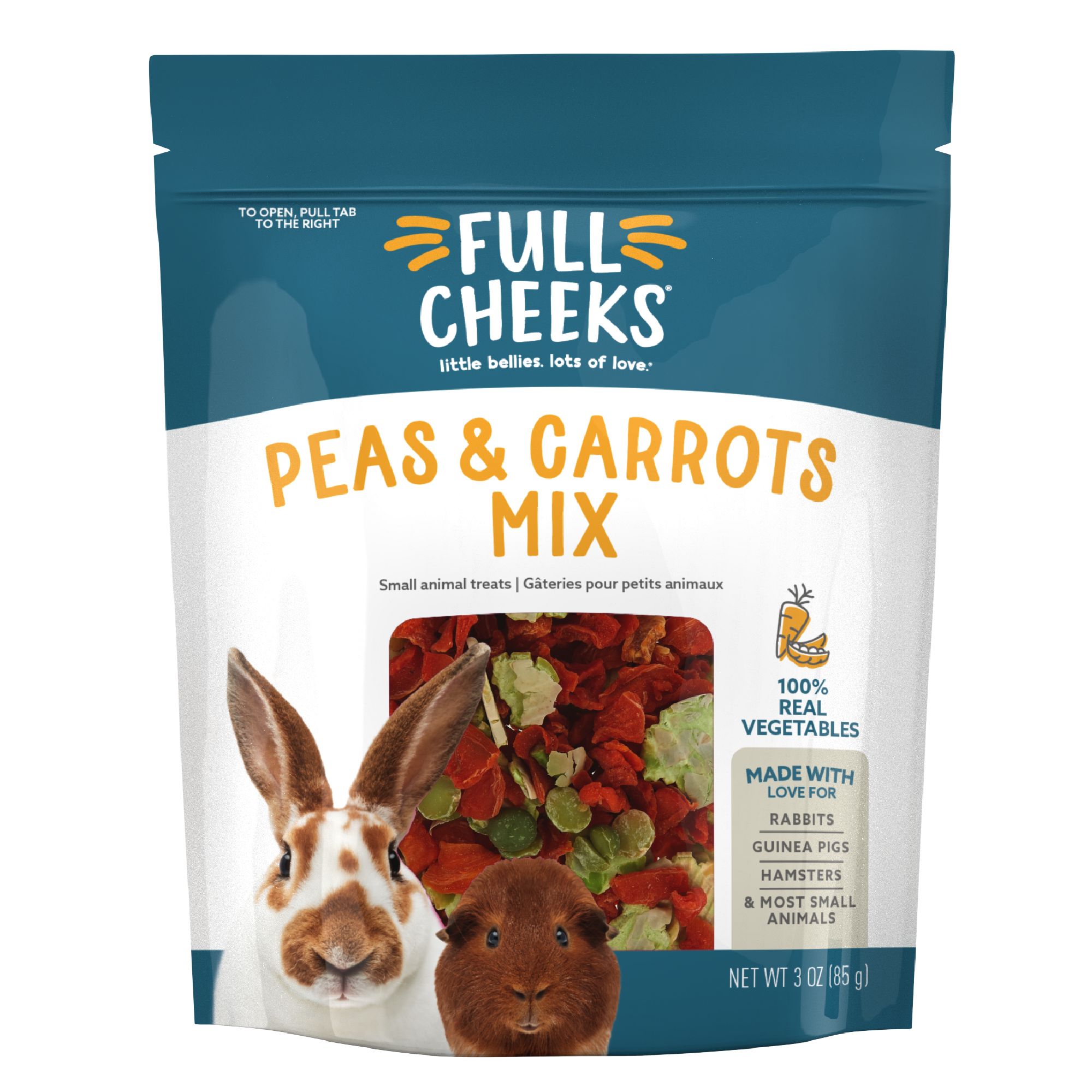 Full Cheeks&trade; Peas & Carrots Mix Small Pet Treat (3 Oz)