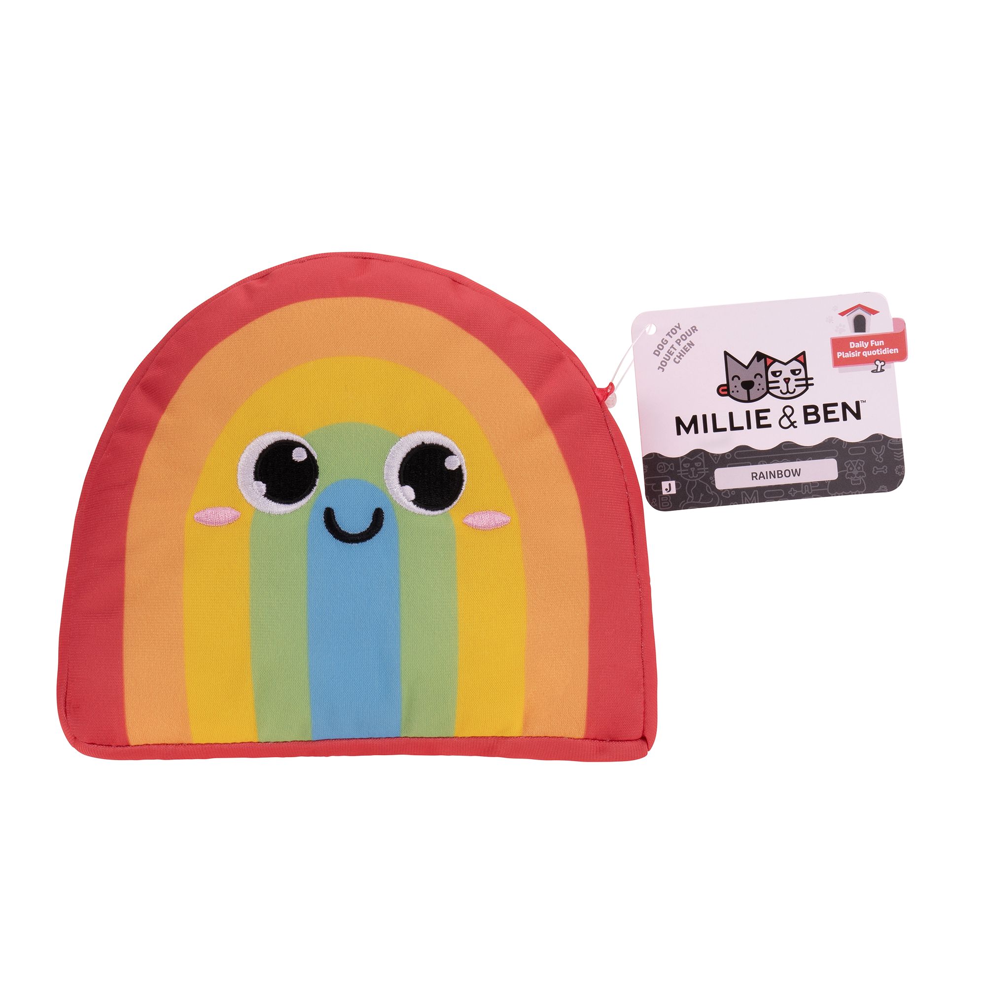 Millie & Ben and Prism Pup Rainbow Dog Toy, Size: Small | Polyester PetSmart