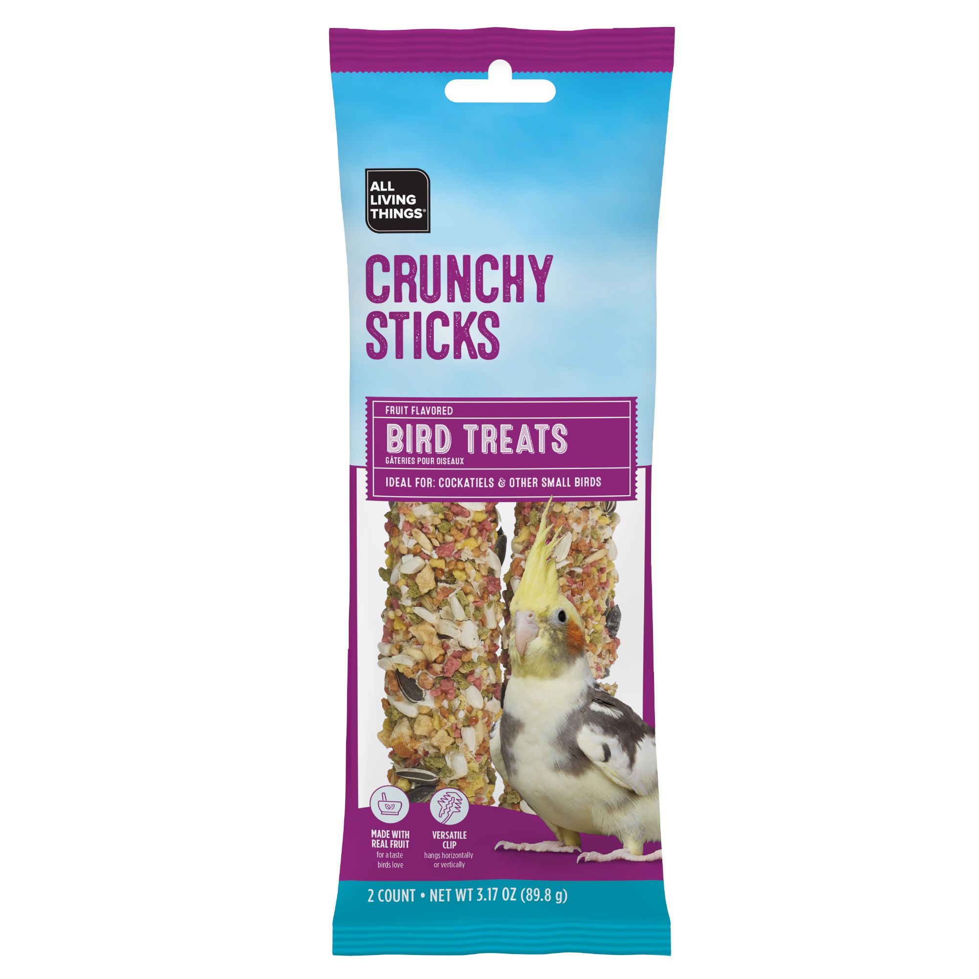 All Living Things® Fruit Flavored Cockatiel Crunchy Sticks (2 Count)