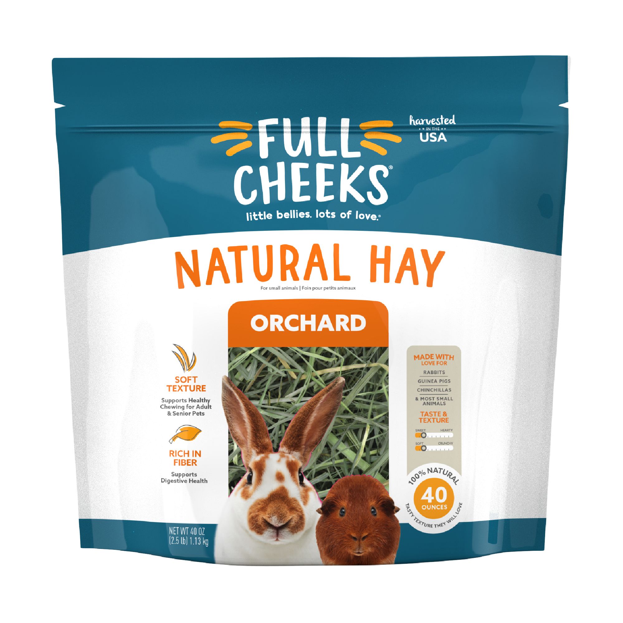 Full Cheeks&trade; Natural Orchard Hay (40 Oz)