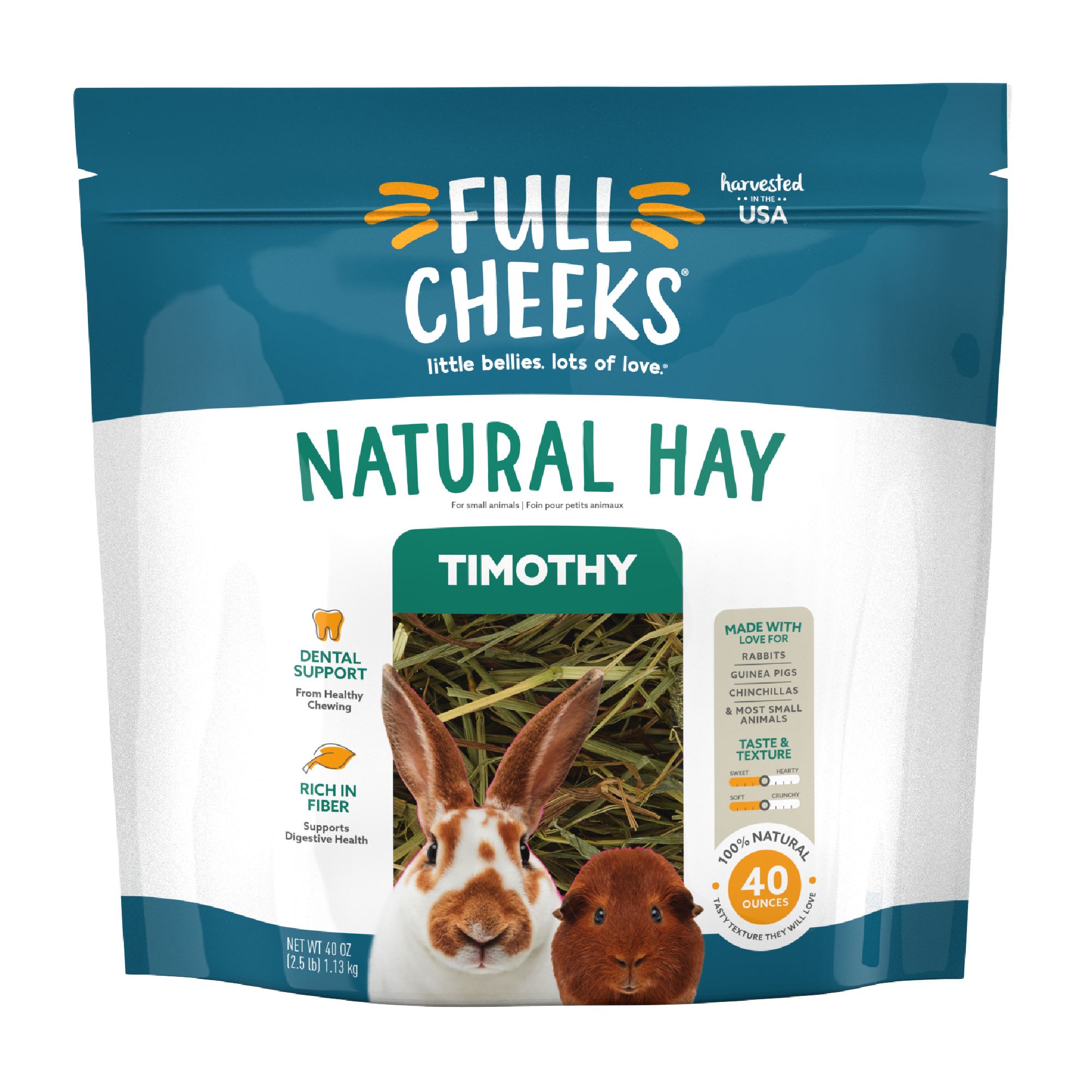 Full Cheeks&trade; Natural Timothy Hay (40 Oz)
