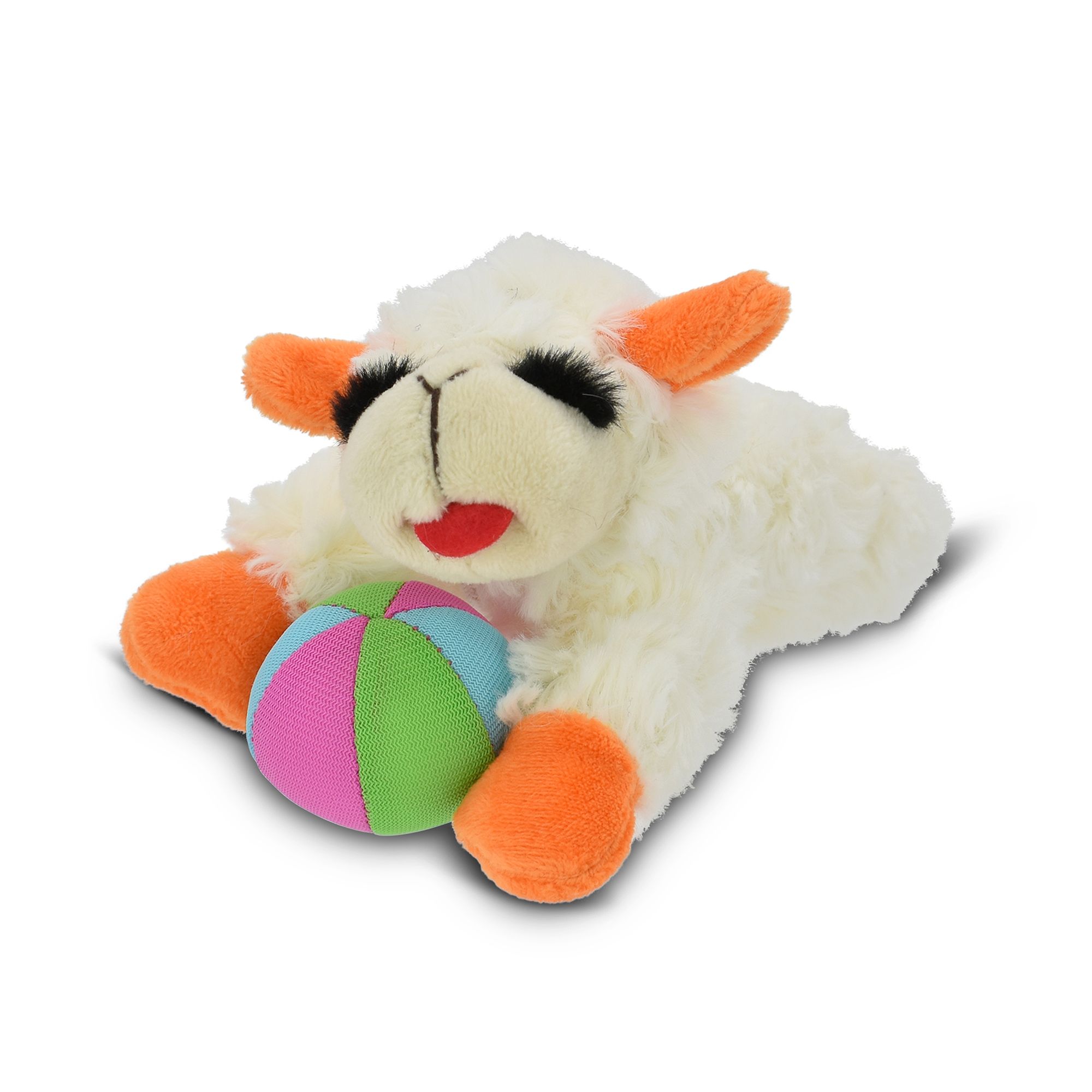 Multipet Lamb Chop w/ Beach Ball Squeaker Plush Dog Toy, Size: Small | PetSmart