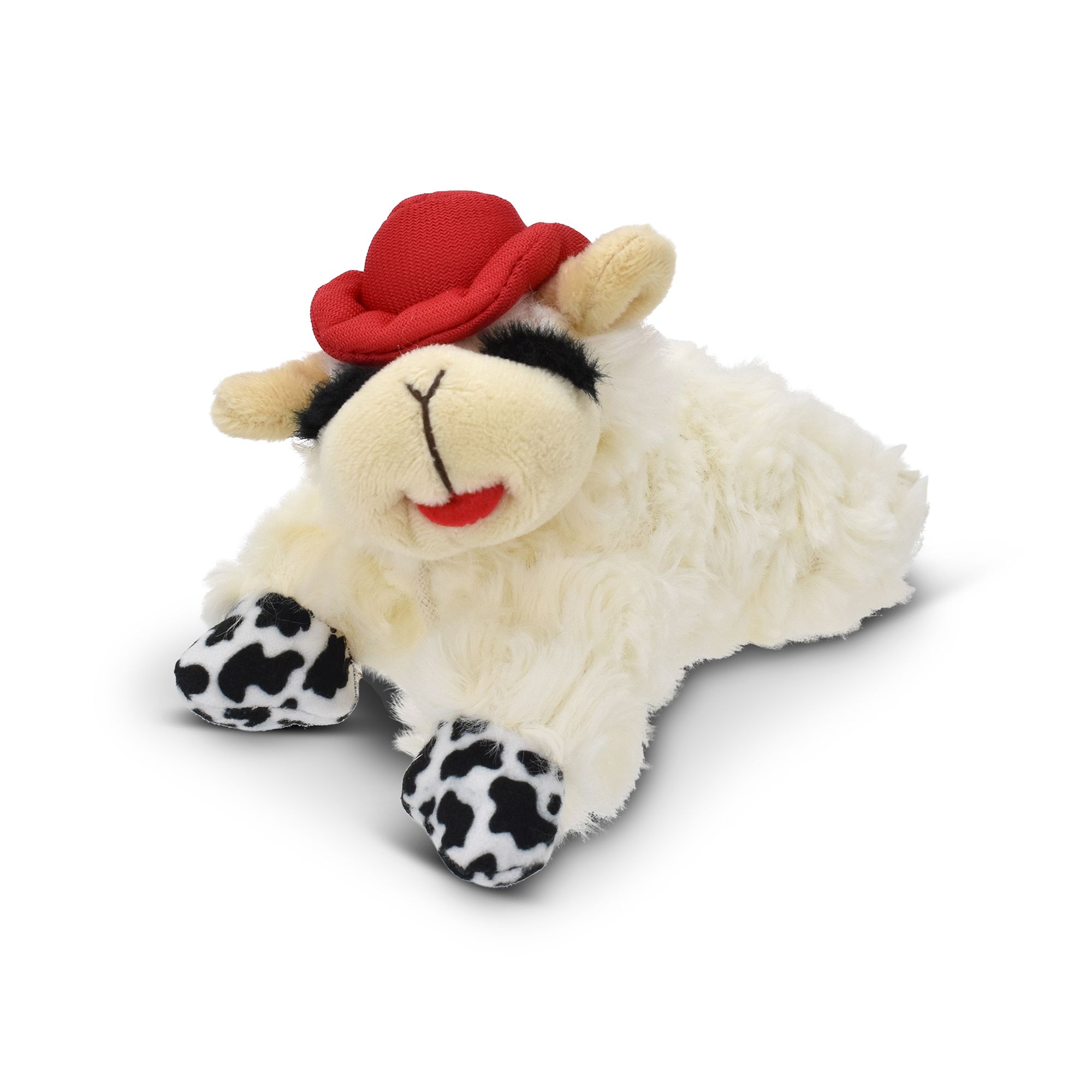 Multipet Lamb Chop Squeaker Plush Dog Toy in White, Size: Small | PetSmart