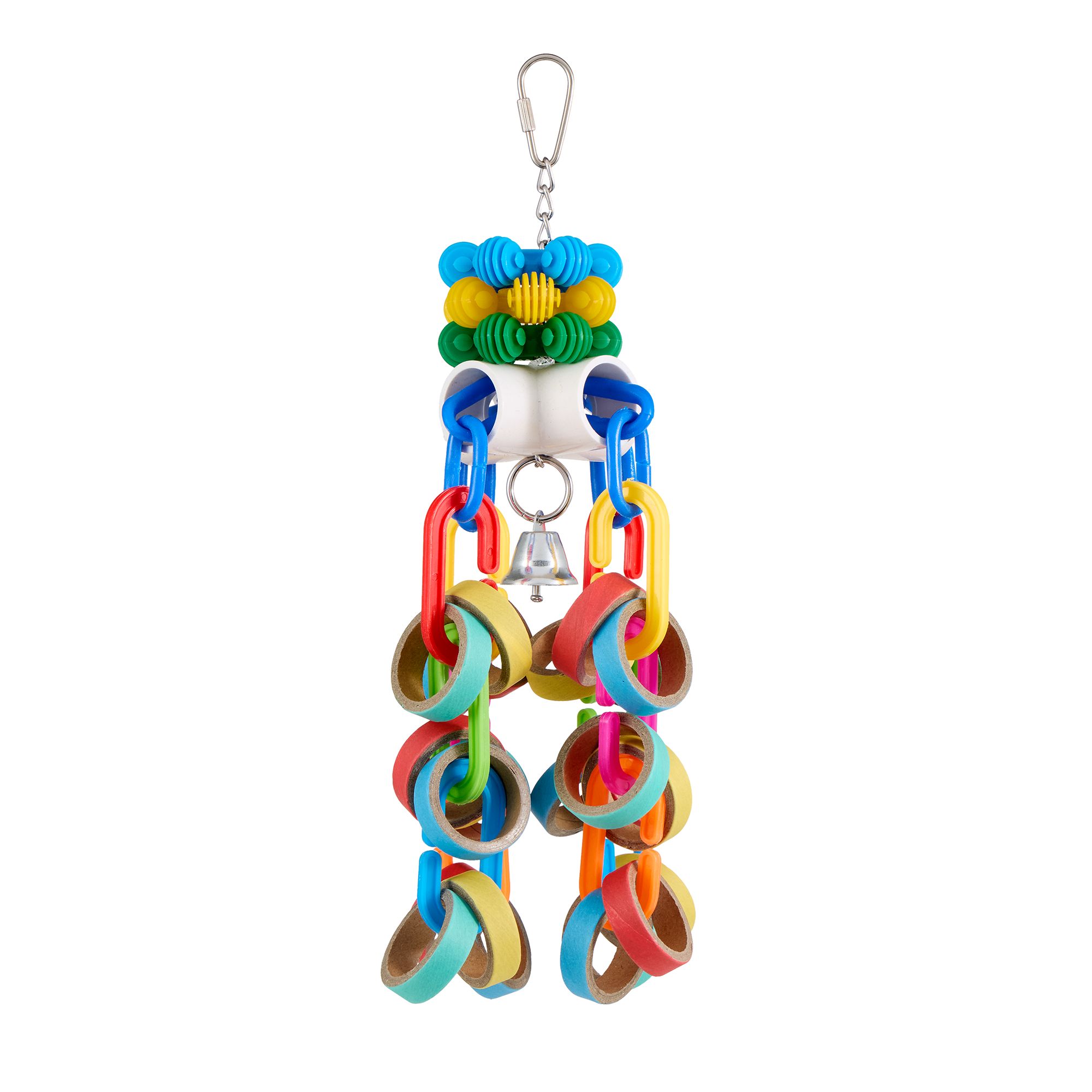 All Living Things® Bagel Cascade Bird Toy - Shredding Bird Toy for Large Pet Birds