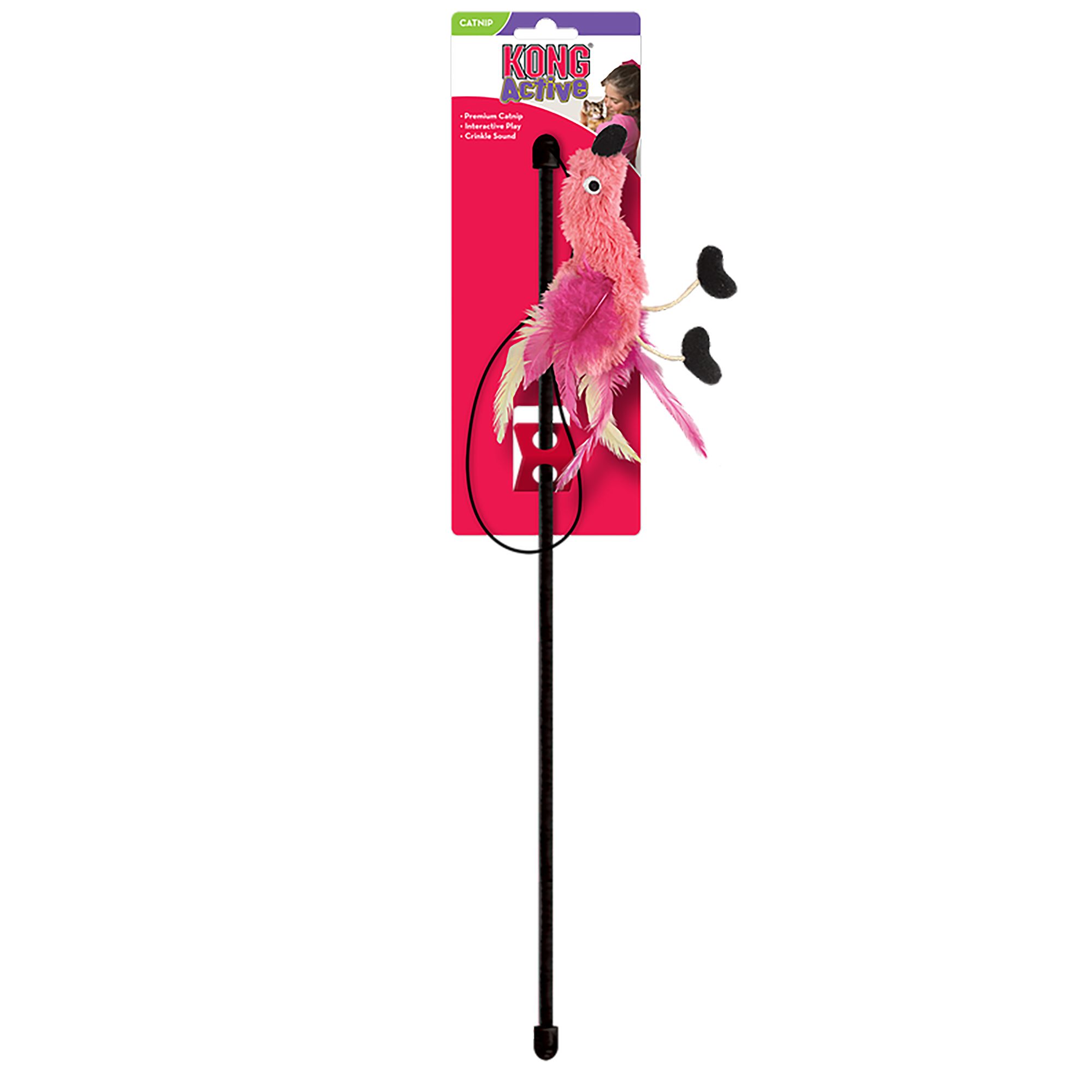 KONG, KONG Teaser Feather Assorted Cat Toy in Pink | Polyester PetSmart