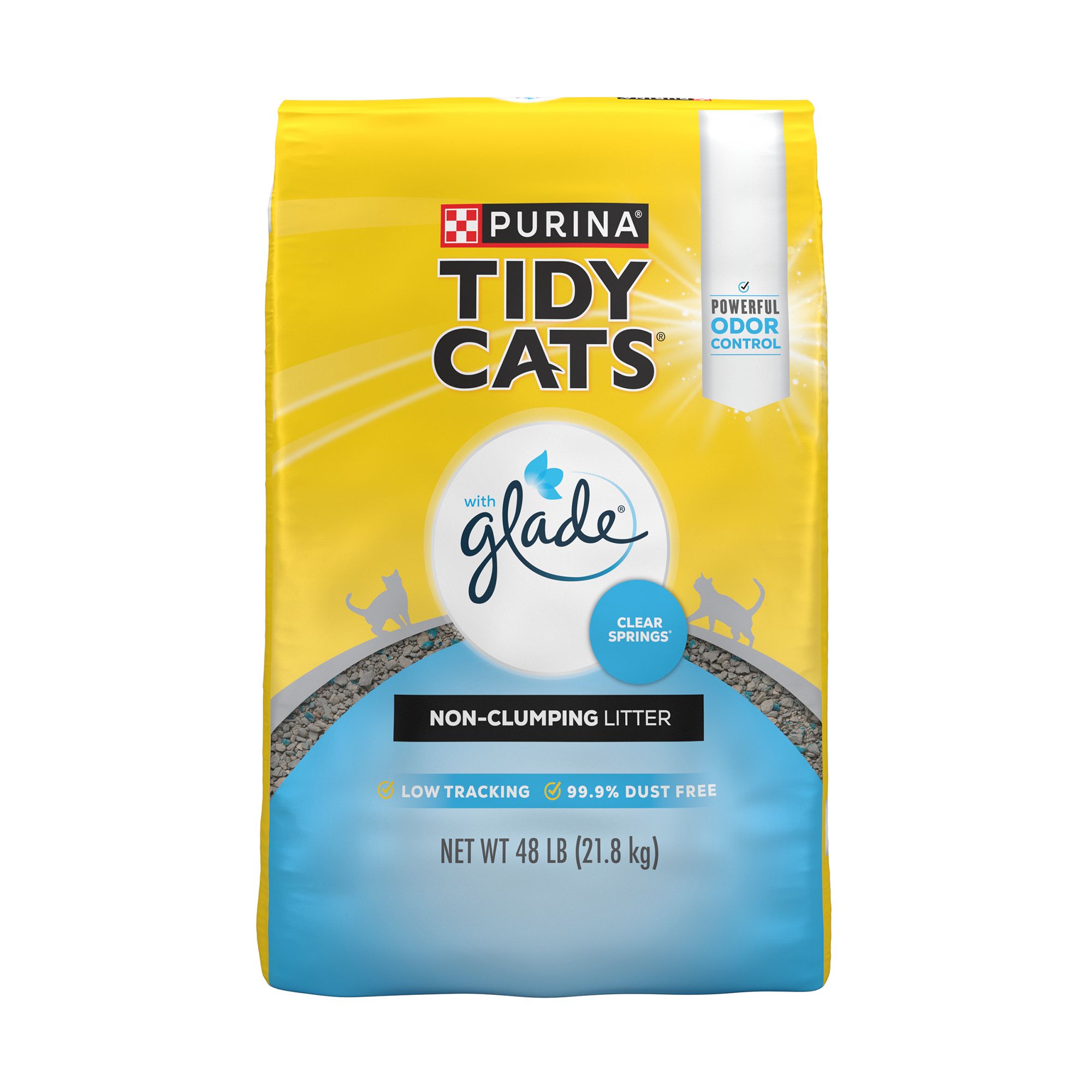 Purina Tidy Cats With Glade Non-Clumping Multi-Cat Clay Cat Litter - Clear Springs Scent, Low Dust, Size: 48 lb | PetSmart