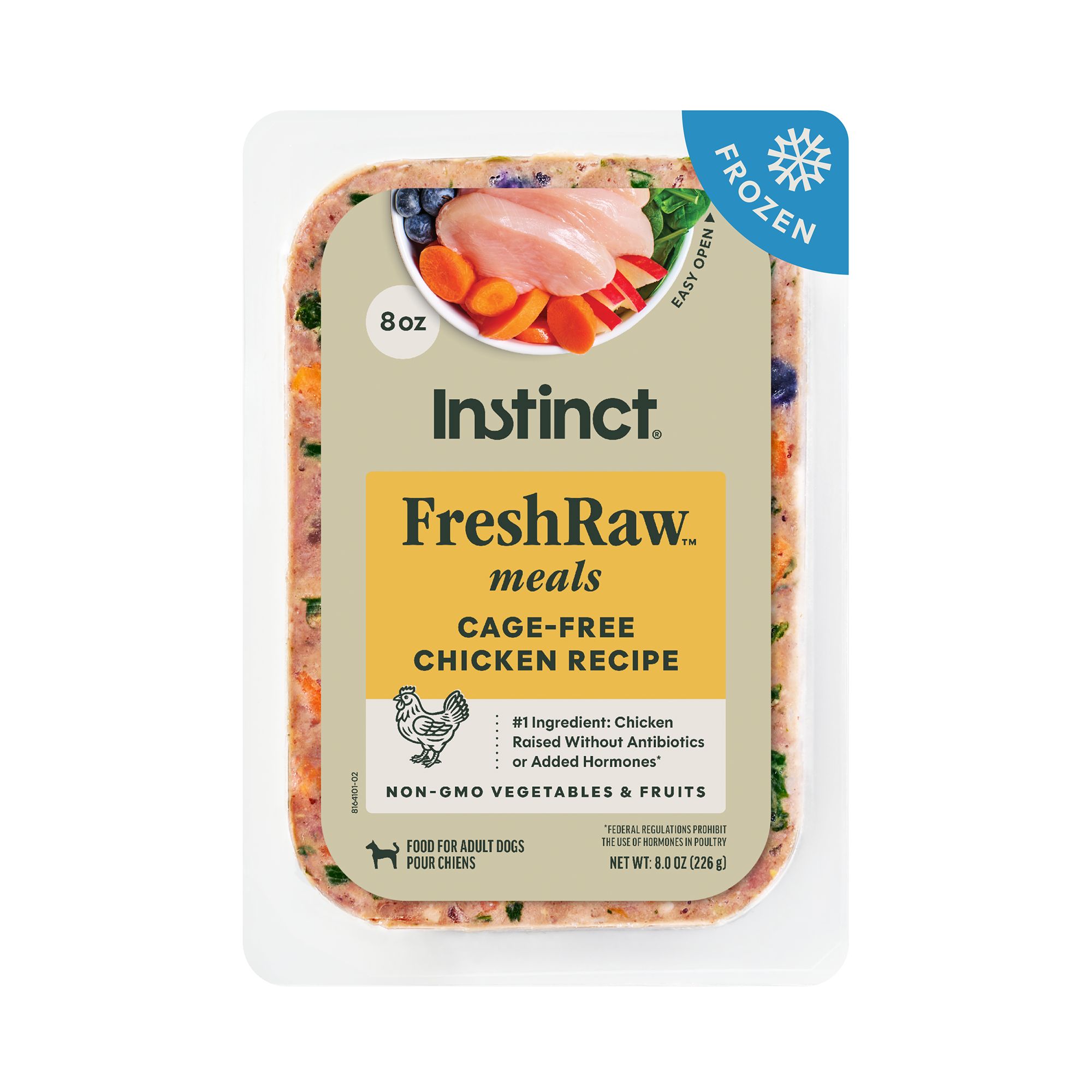 Instinct FreshRaw Meals Adult Frozen Dog Food - Cage-Free Chicken, Size: 8 oz | PetSmart White