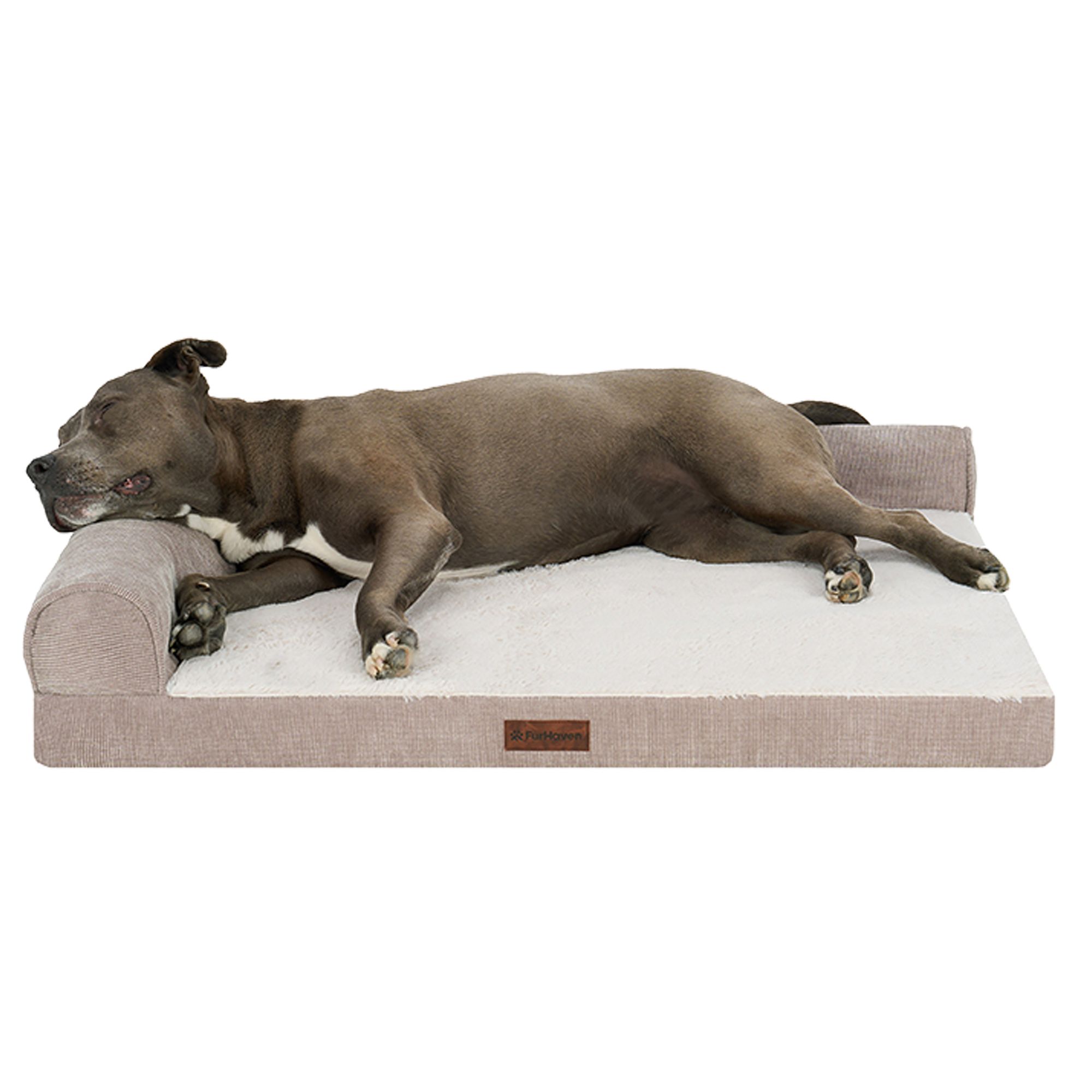 FurHaven Tan Memory Foam Large Dog Bed 36Wx27W (Large)