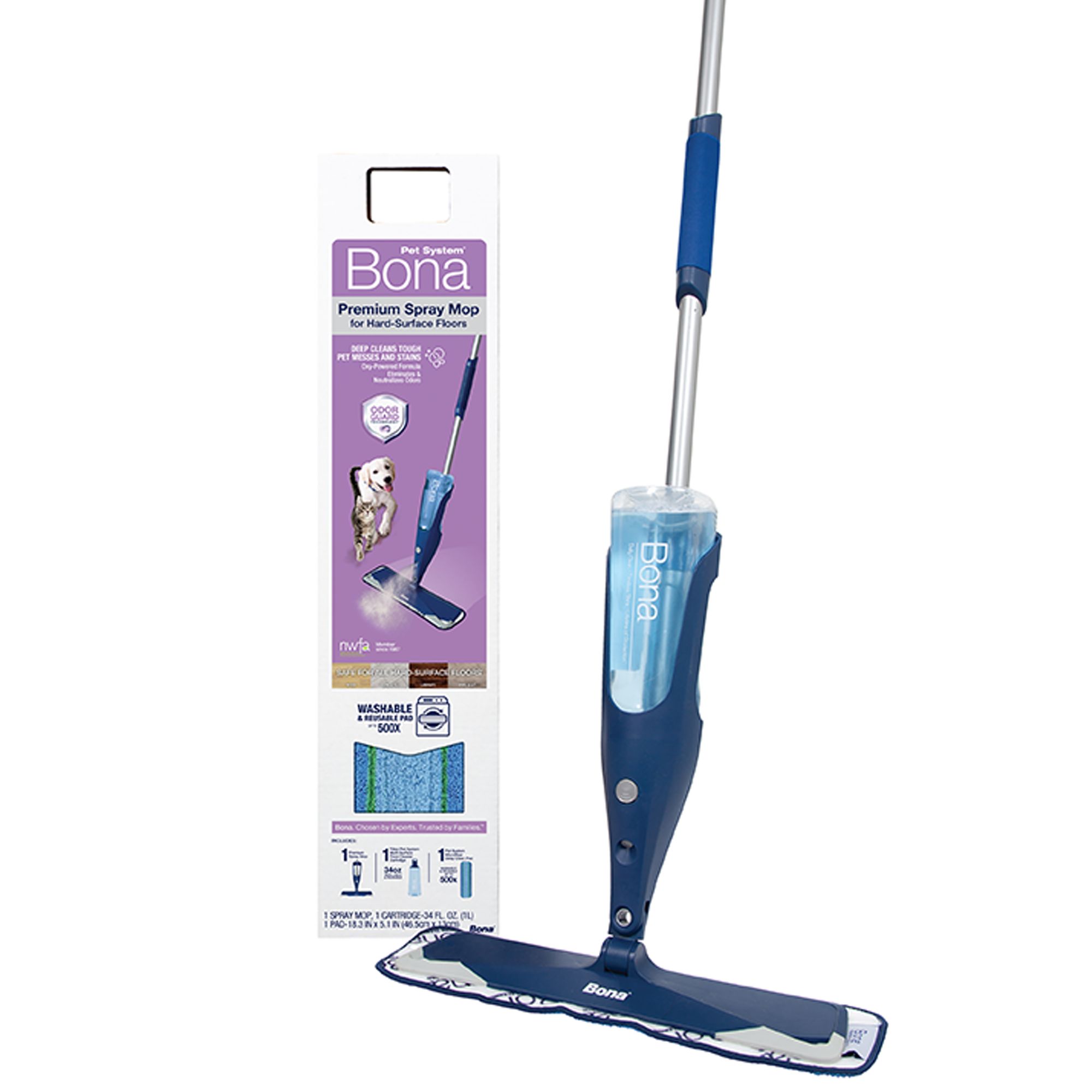 Bona Pet System Premium Spray Mop for Hard-Surface Floors, Size: 34 Fl oz | PetSmart