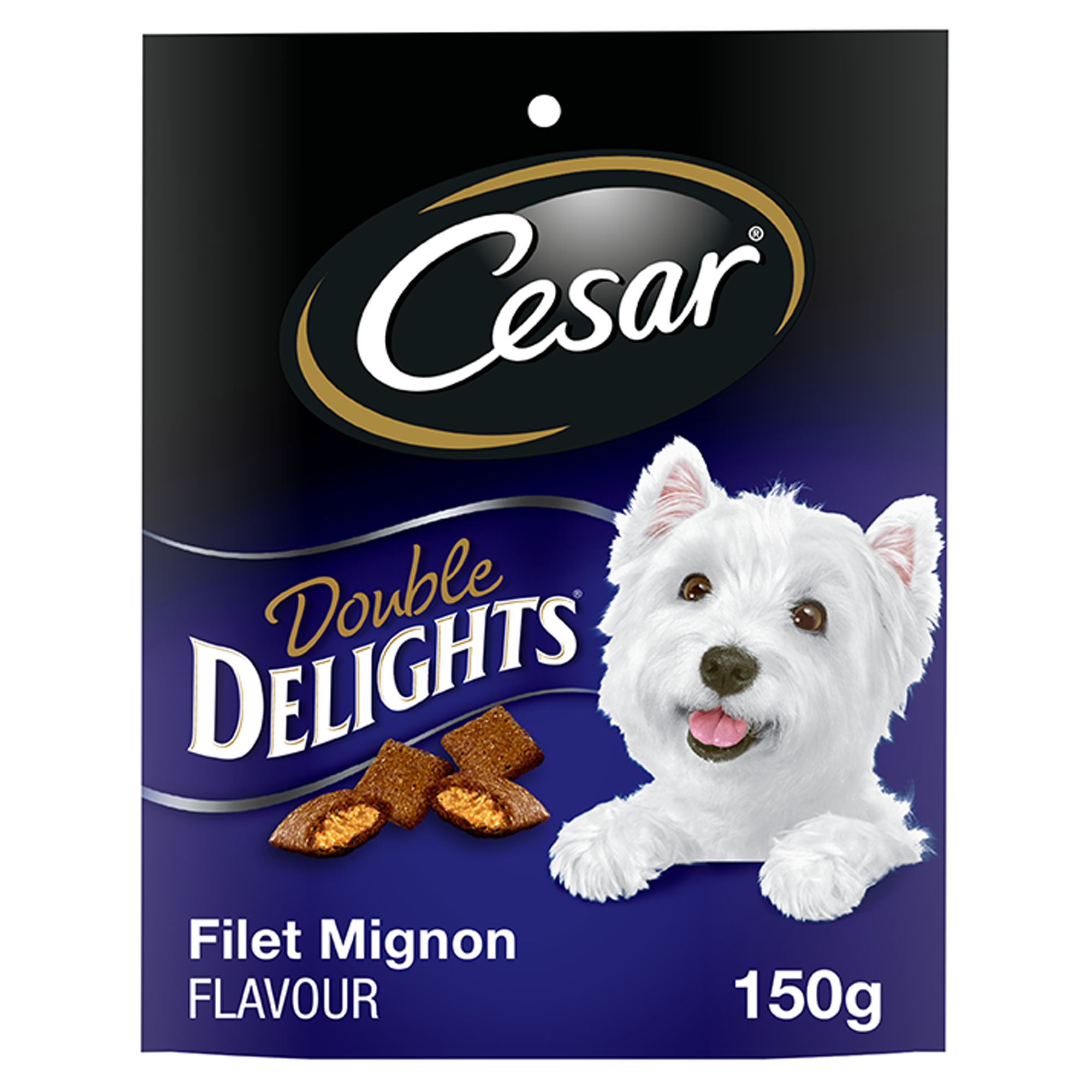 Cesar Double Delights Dog Treats For Small Breed Adult Dogs - Filet Mignon Flavour (Small)