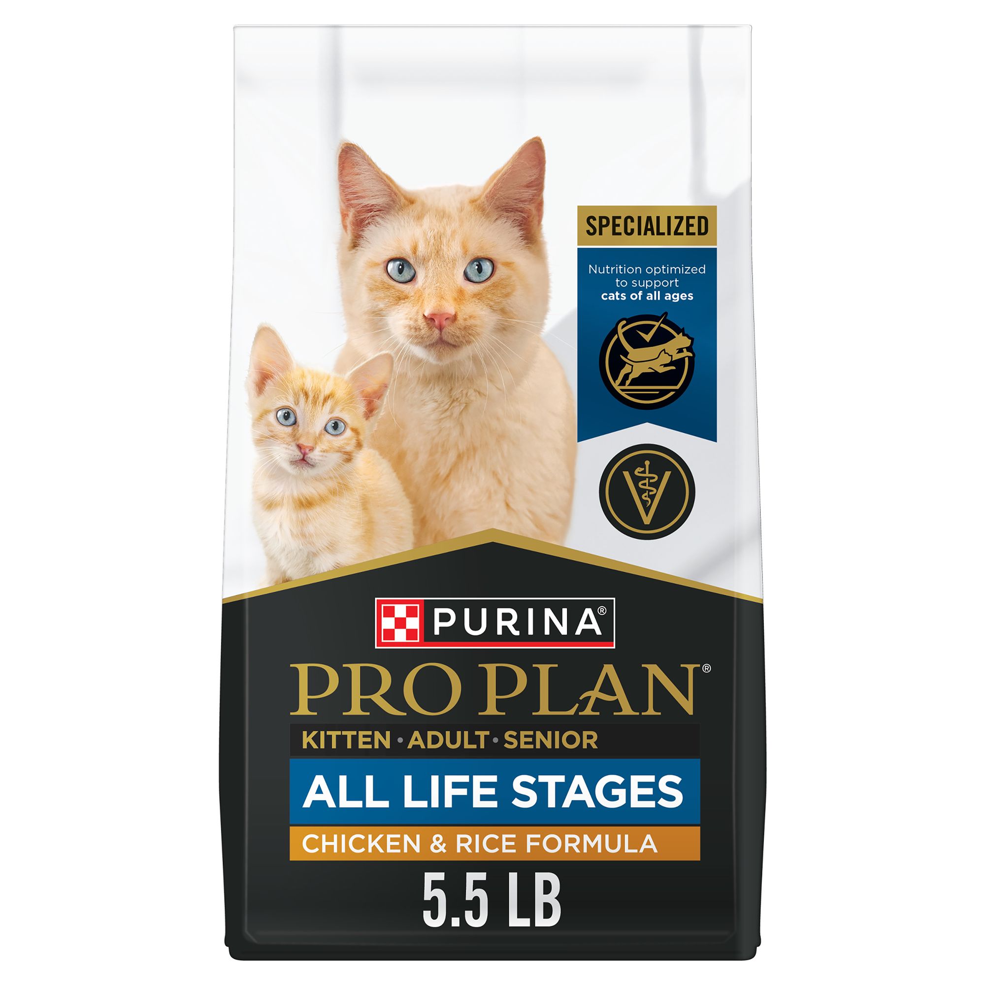 Purina Pro Plan Cat - All Life Stages, Dry Food, Chicken and Rice, 5.5 LB | PetSmart