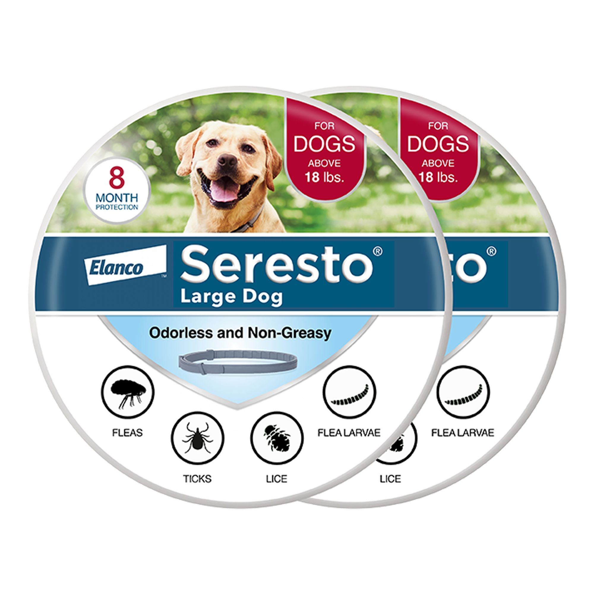 Seresto Flea and Tick Dog Collar - Large, Adult, Size: 2 Count | PetSmart