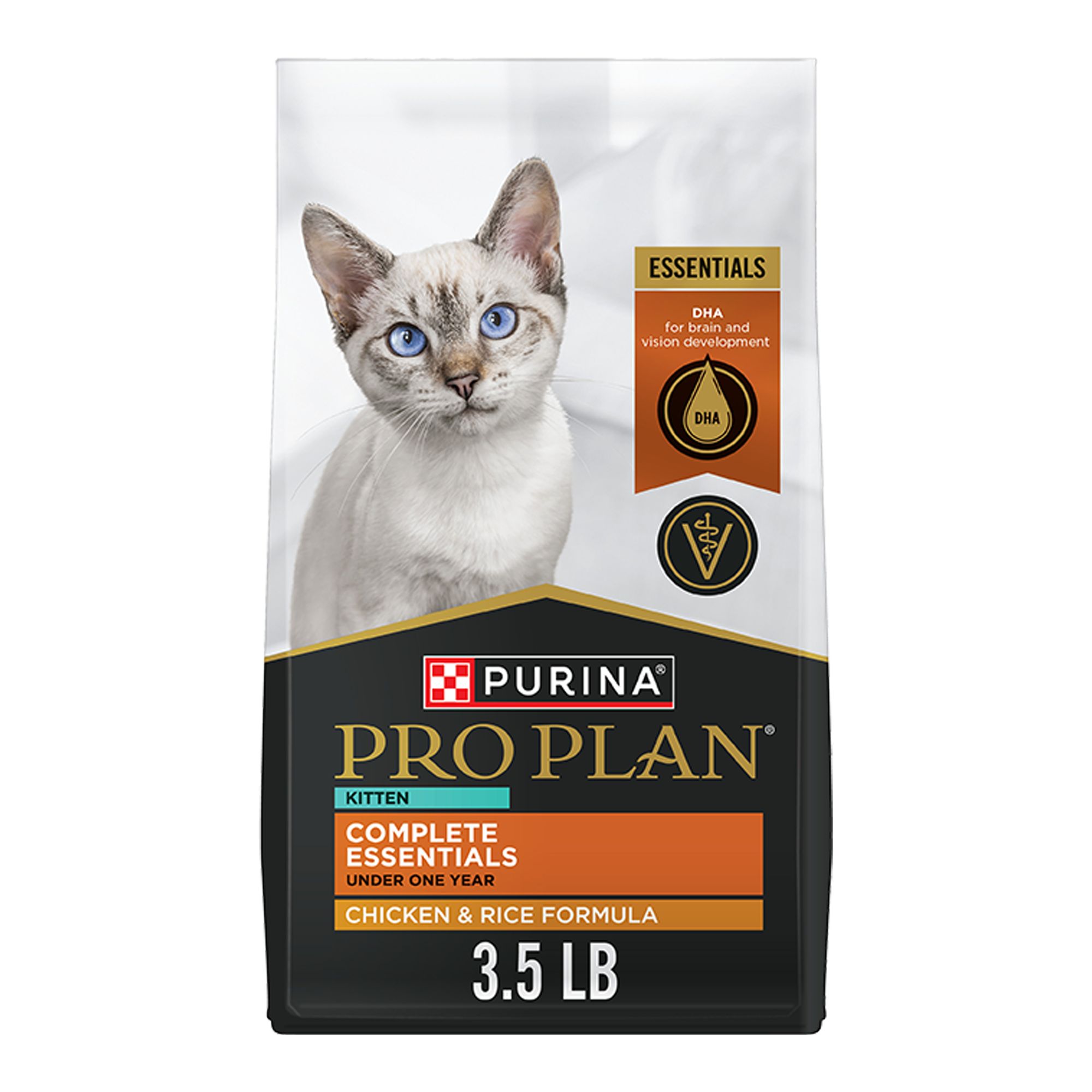 Purina Pro Plan Complete Essentials Chicken and Rice, Dry Kitten Food, Size: 3 lb | PetSmart