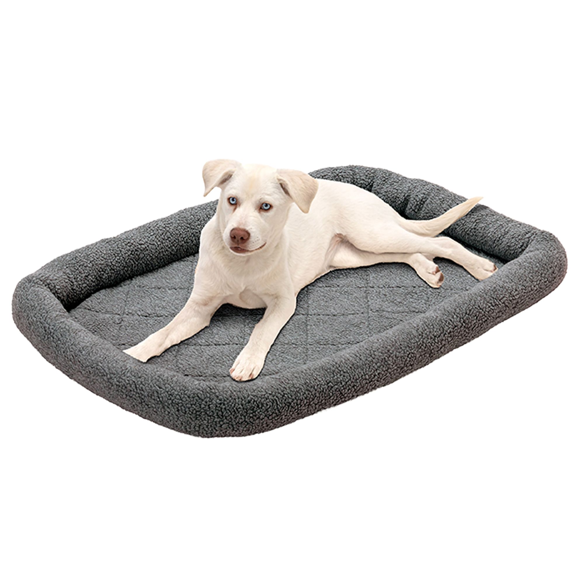 Furhaven Crate Bolster Grey, Size: Large | PetSmart