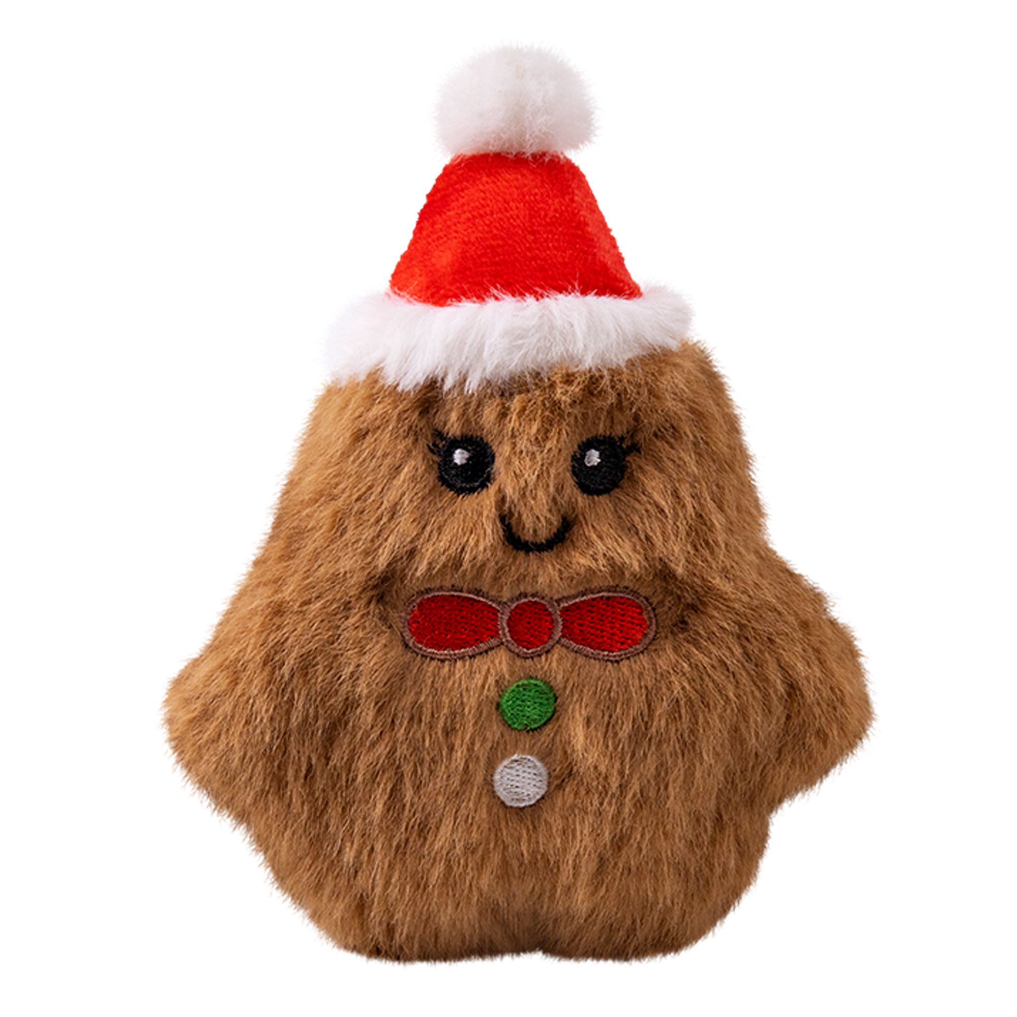 KONG Holiday Snuzzles Mini Gingerbread Dog Toy in Brown, Size: Small | PetSmart
