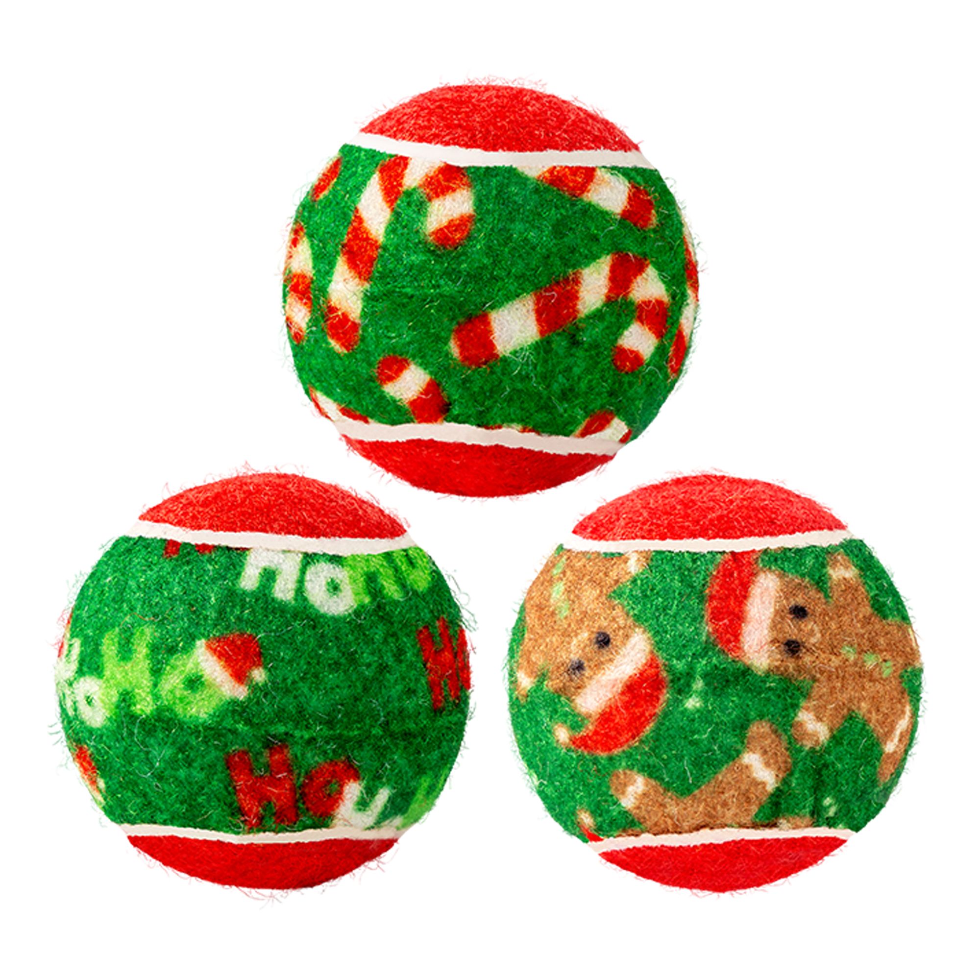 KONG Holiday SqueakAir Balls 6 Pack in Red/Green | PetSmart Size: Small