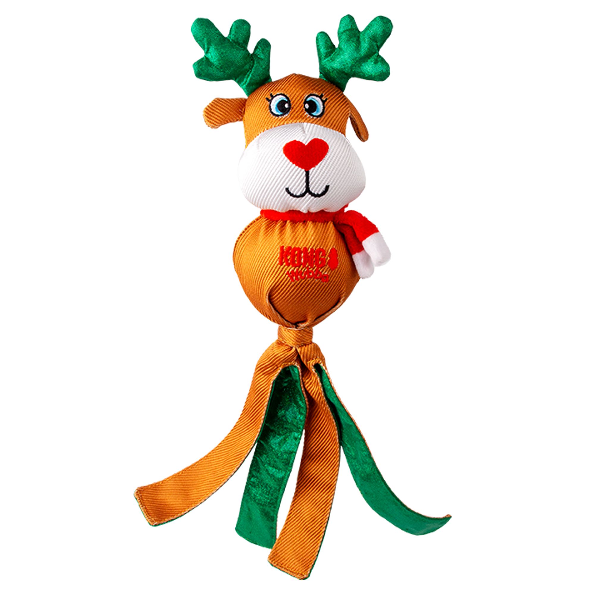 KONG Holiday Reindeer Wubba Dog Toy in Brown | PetSmart