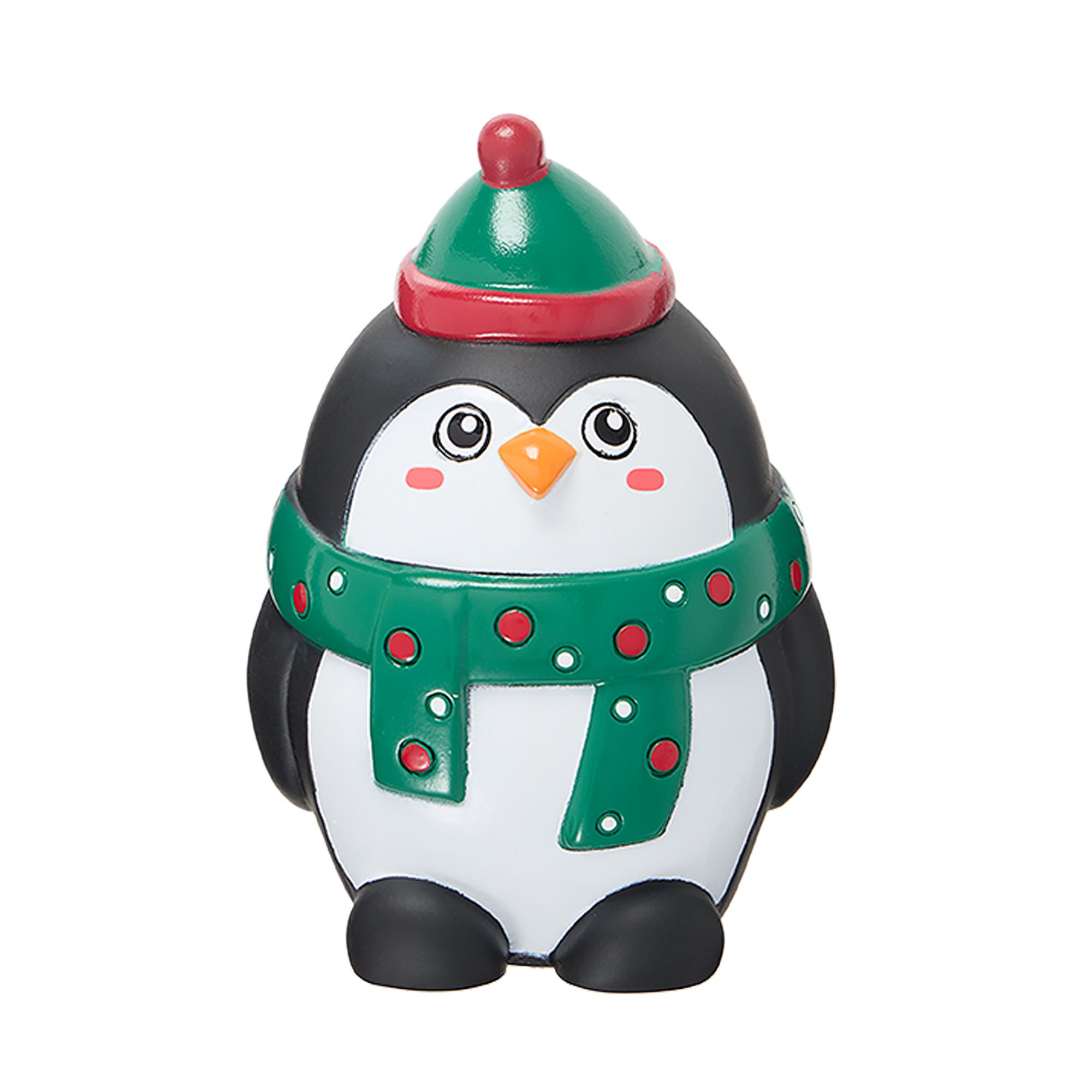 Merry & Bright Vinyl Penguin Dog Toy in Red/Green | PetSmart