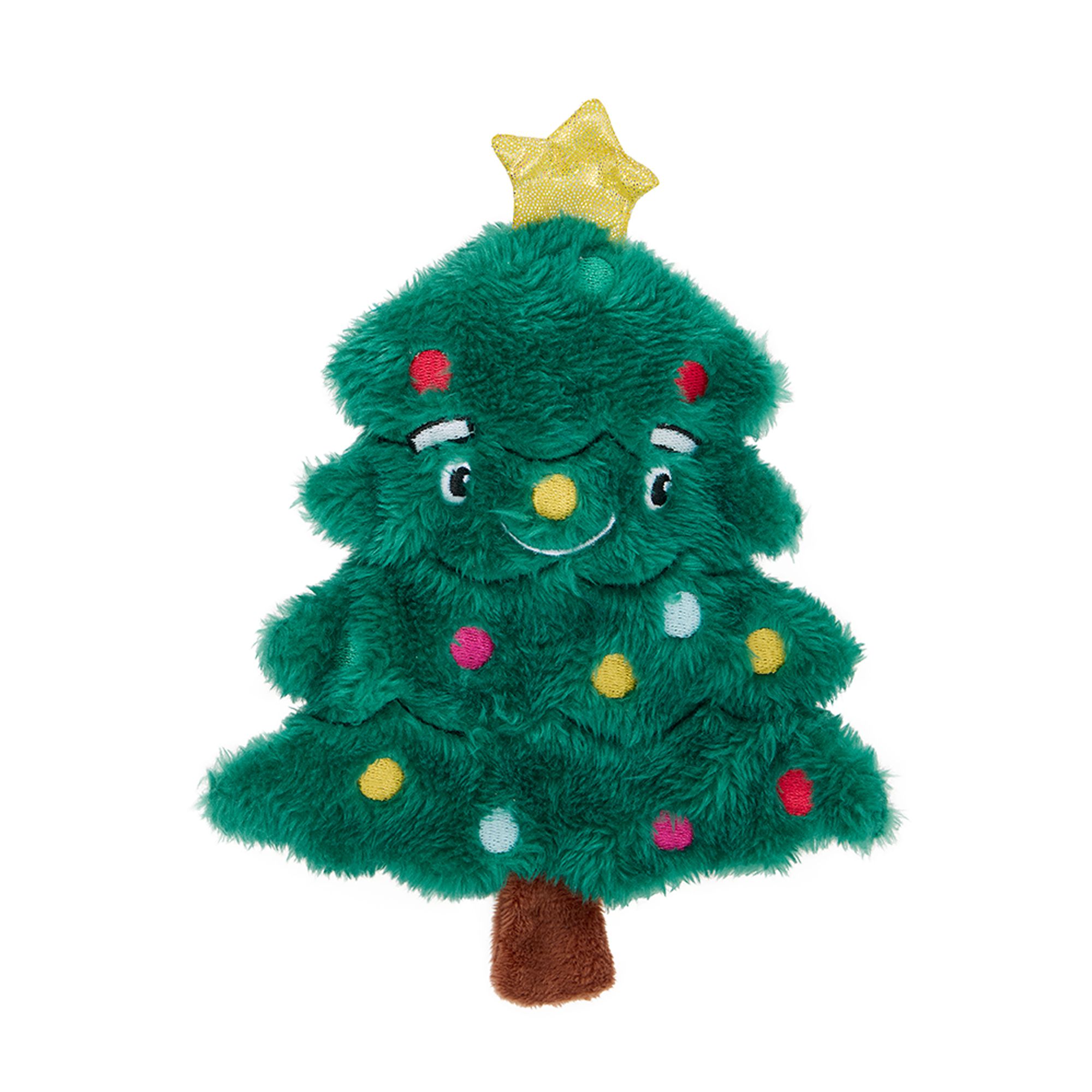 Merry & Bright Holiday Crinkle Tree Dog Toy in Green | PetSmart