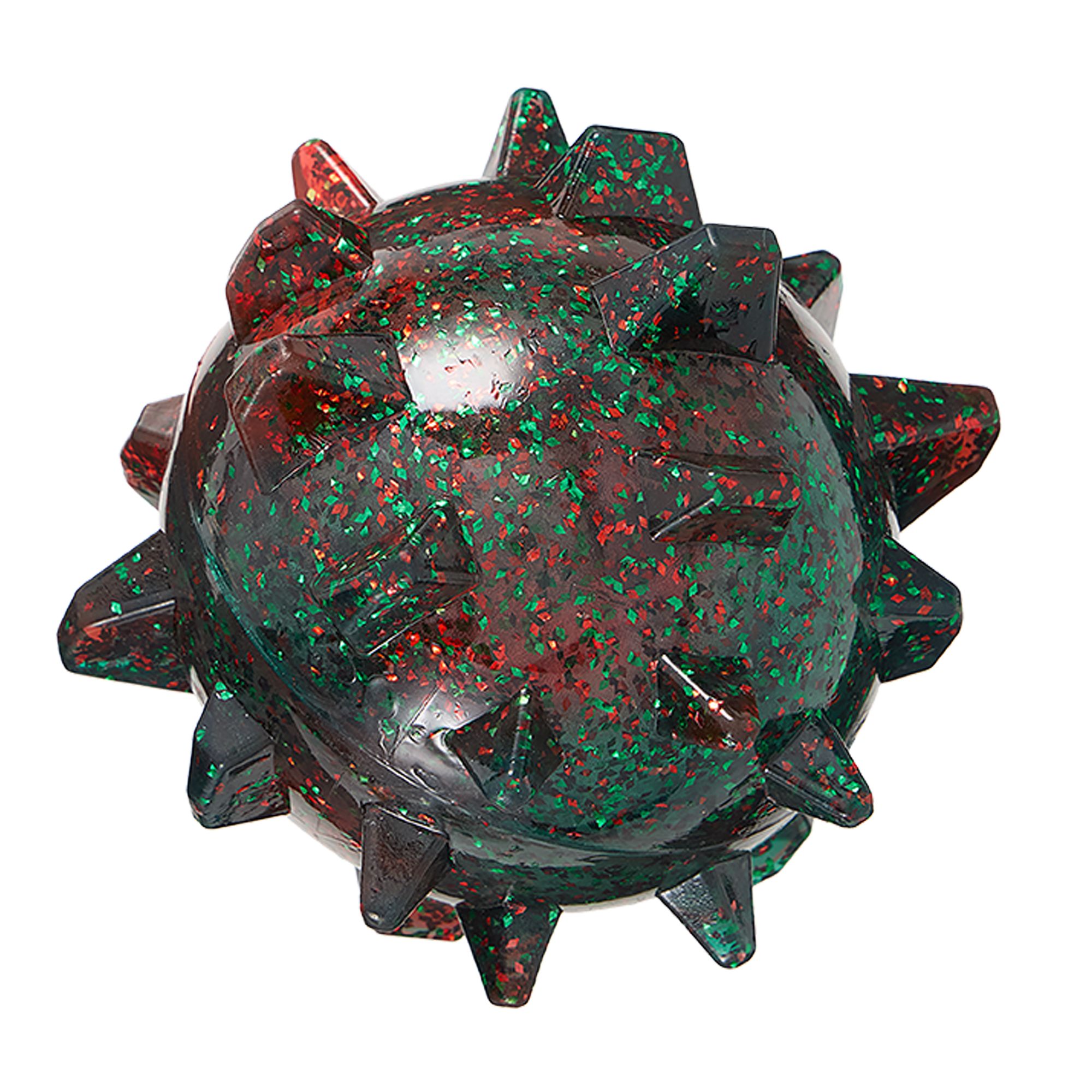 Merry & Bright Holiday Spike Ball Dog Toy in Red/Green | PetSmart